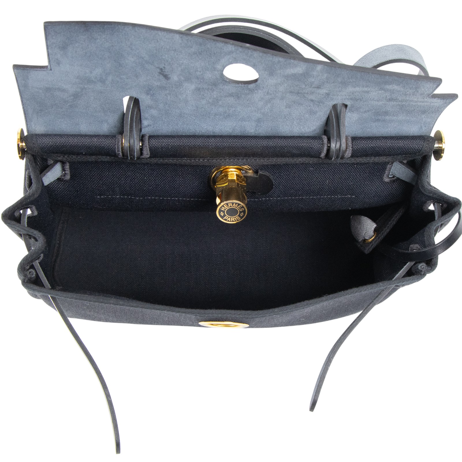 愛馬仕 Hermes Herbag Zip 31 HER31 K MN 004 KD K刻黑拚帆布HERBAG31 防塵袋/內袋/鎖組