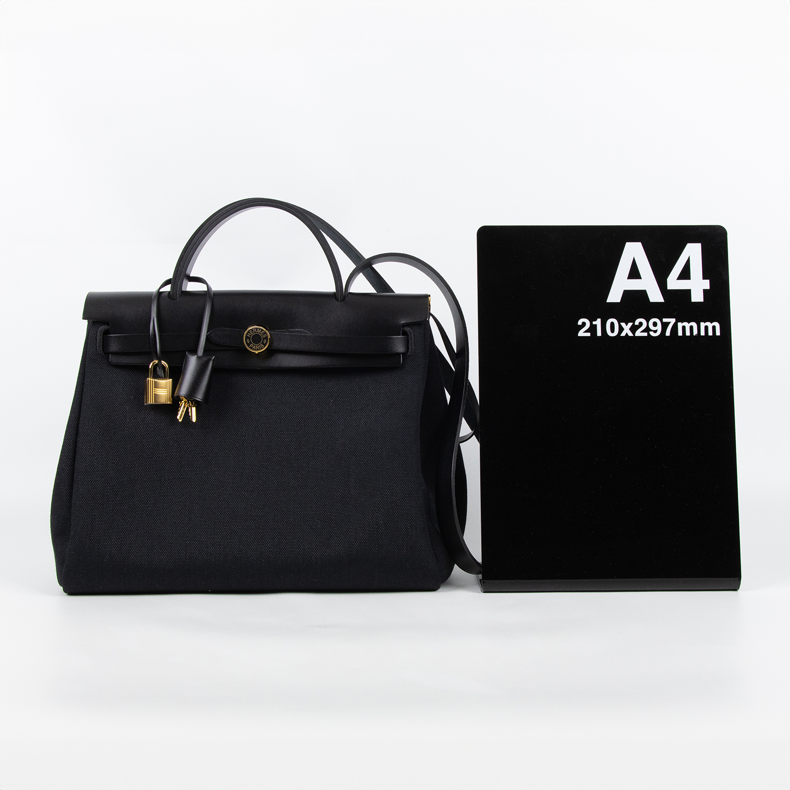 愛馬仕 Hermes Herbag Zip 31 HER31 K MN 004 KD K刻黑拚帆布HERBAG31 防塵袋/內袋/鎖組