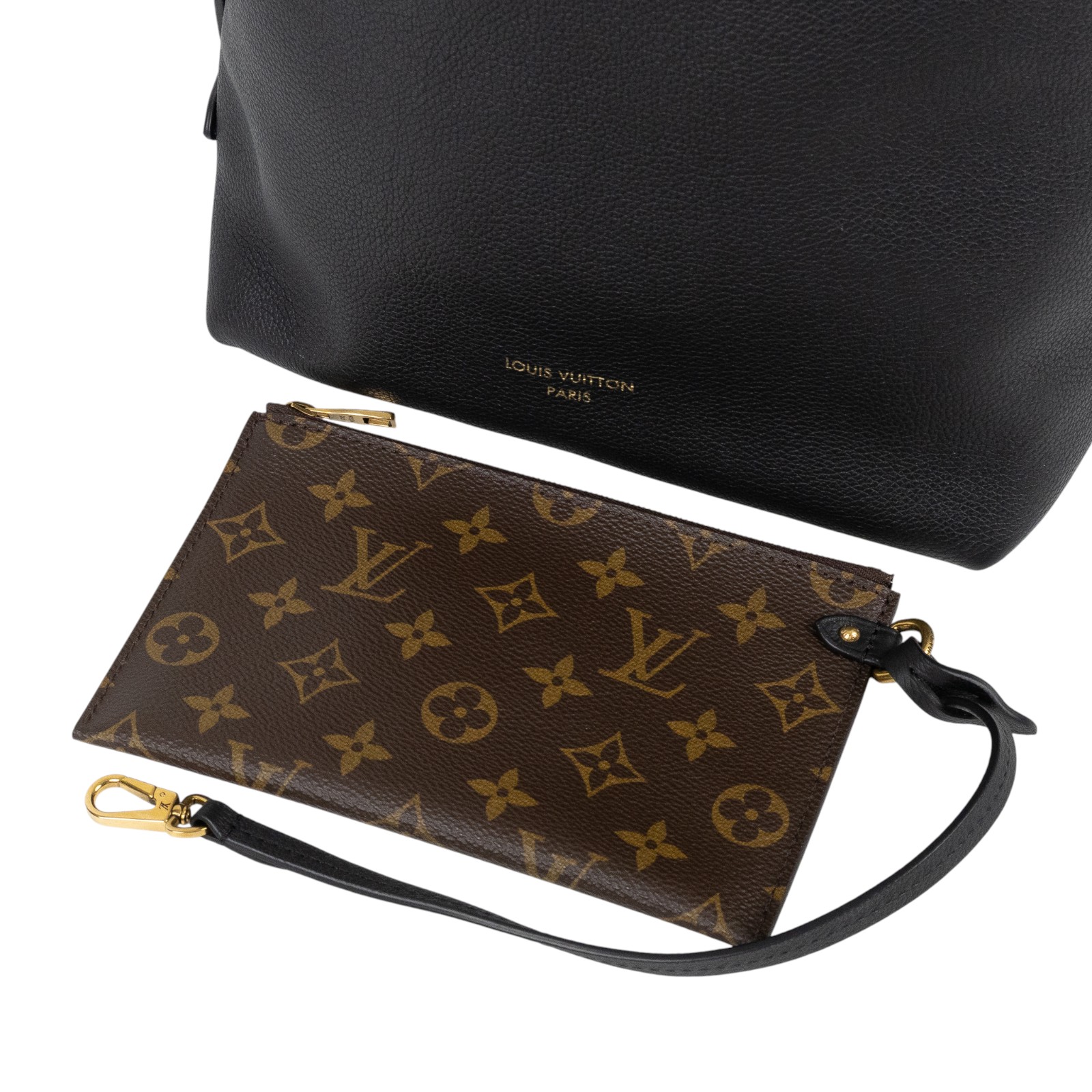 路易威登 LOUIS VUITTON Low Key Hobo MM 肩背包 斜背包 M24856 晶片款 黑金Low Key Hobo MM 防塵袋/內袋