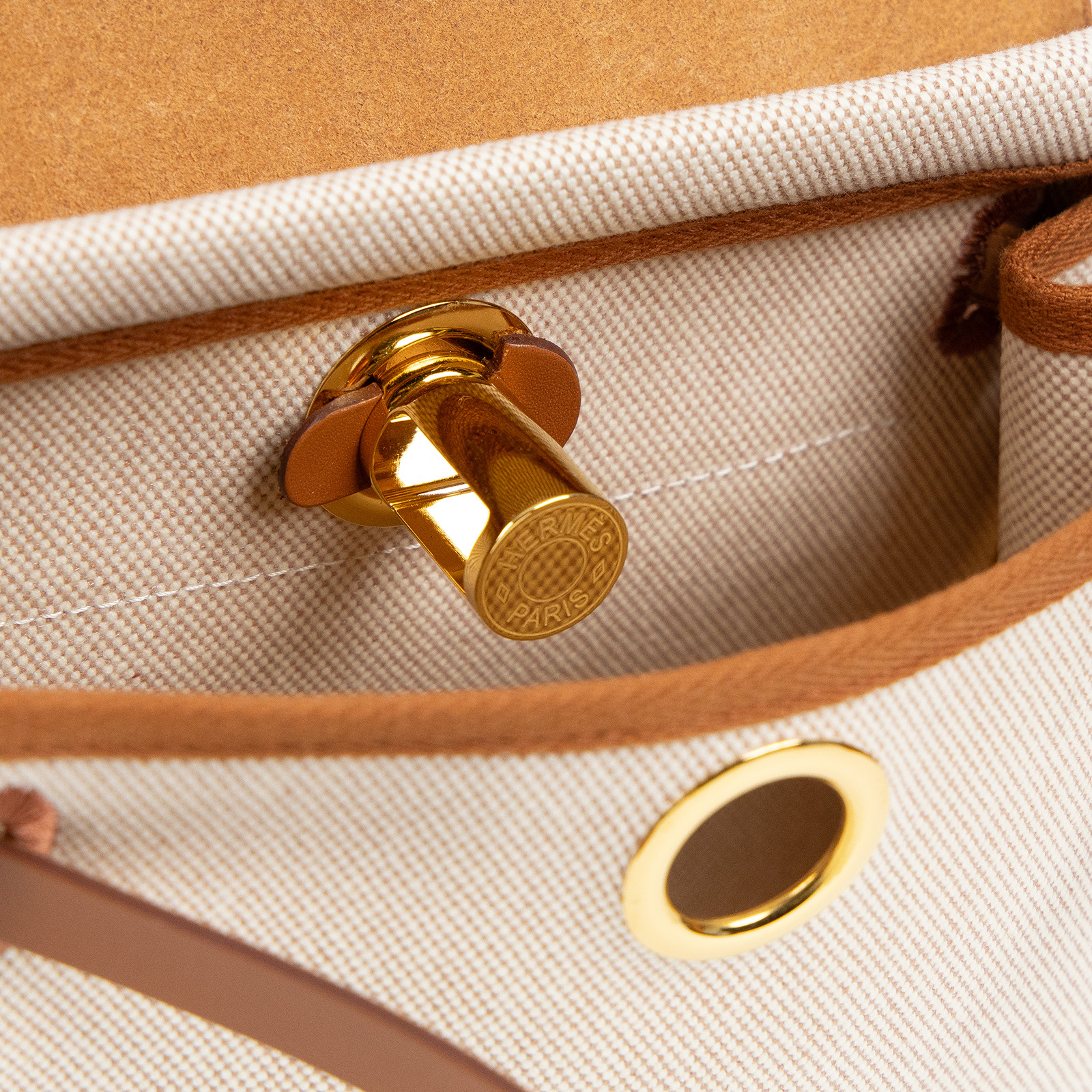 愛馬仕 Hermes Herbag Zip 20 金色五金 棕色 米色 H085414CCAA /WTS009AU  防塵袋/購買證明影本