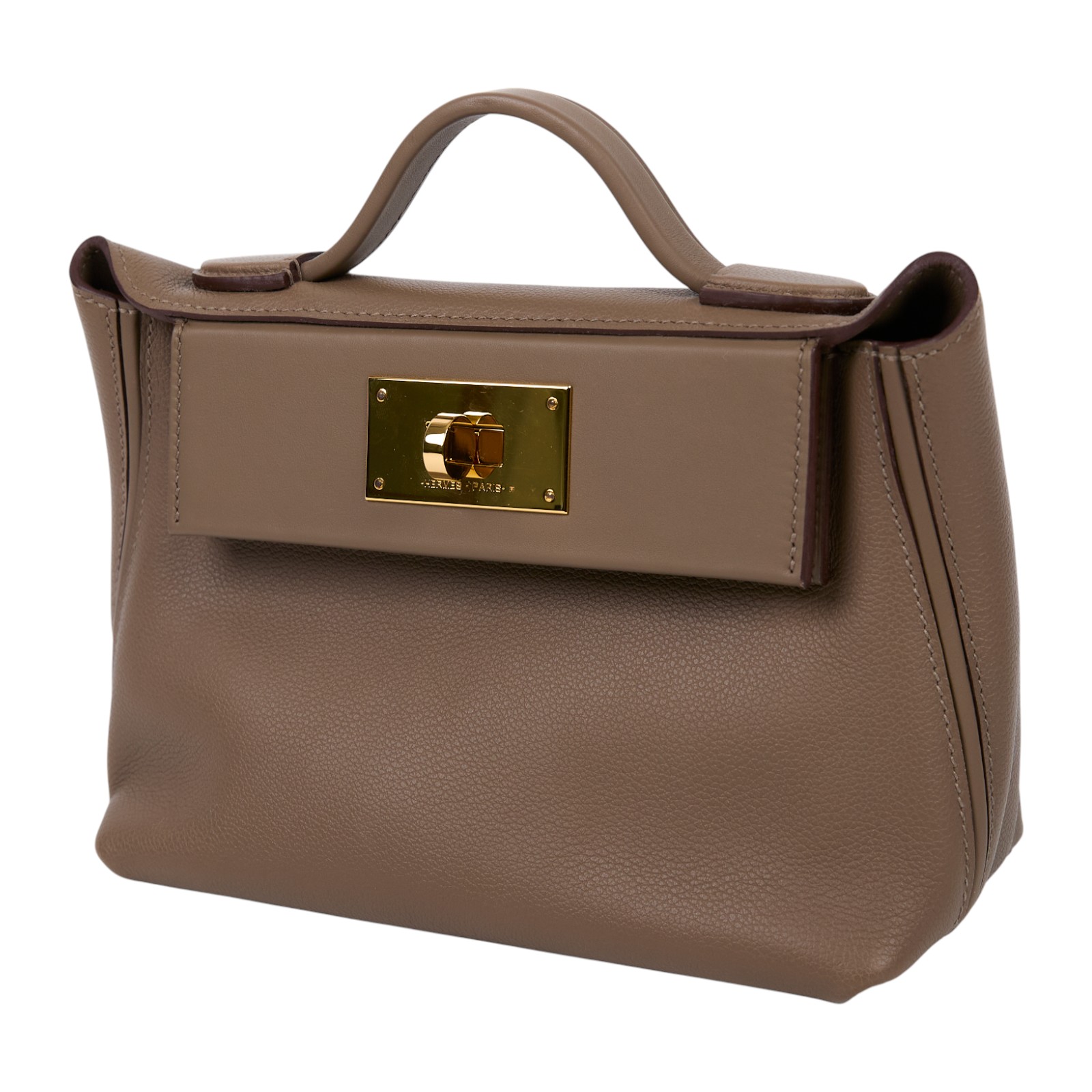 愛馬仕 Hermes 24/24 21 手提包 金色五金 大象灰 H082153CCBH /WHA573HT  防塵袋/背帶/購買證明影本