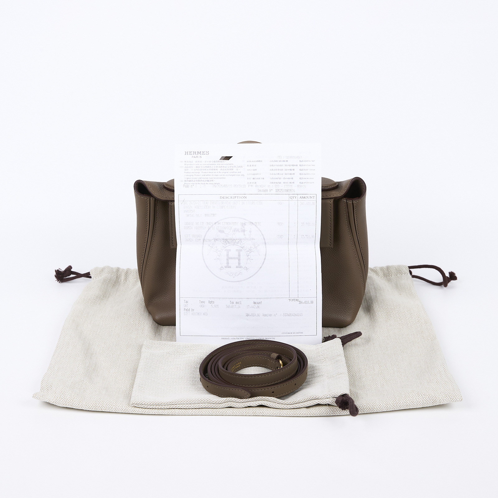 愛馬仕 Hermes 24/24 21 手提包 金色五金 大象灰 H082153CCBH /WHA573HT  防塵袋/背帶/購買證明影本