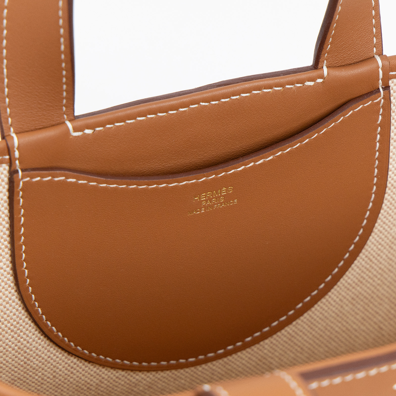 愛馬仕 Hermes In The Loop 18  豬鼻 菜籃子包 金色五金 棕色 米色 H085690CCAC /WMN007KD  防塵袋/購買證明影本