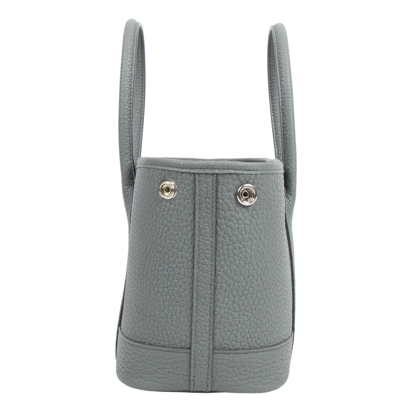 愛馬仕 Hermes Garden Party 花園派對包 23 銀色五金 杏仁綠 H086422CK63 /WAM010UH  防塵袋/購買證明影本