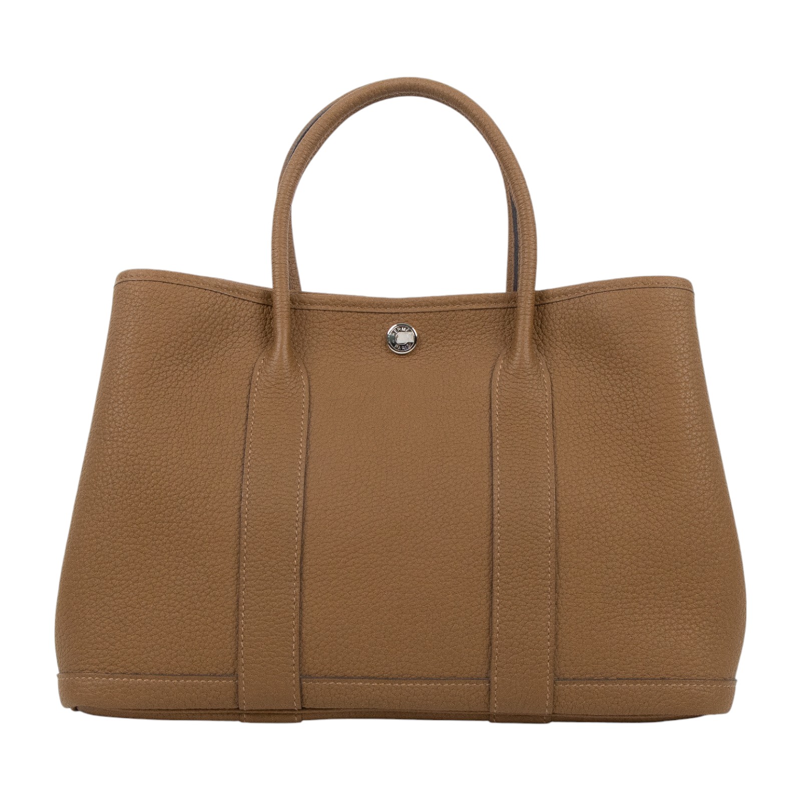 愛馬仕 Hermes Garden Party 花園派對包 30 栗子棕色 銀色五金 H051568CK3G 防塵袋/購買證明影本