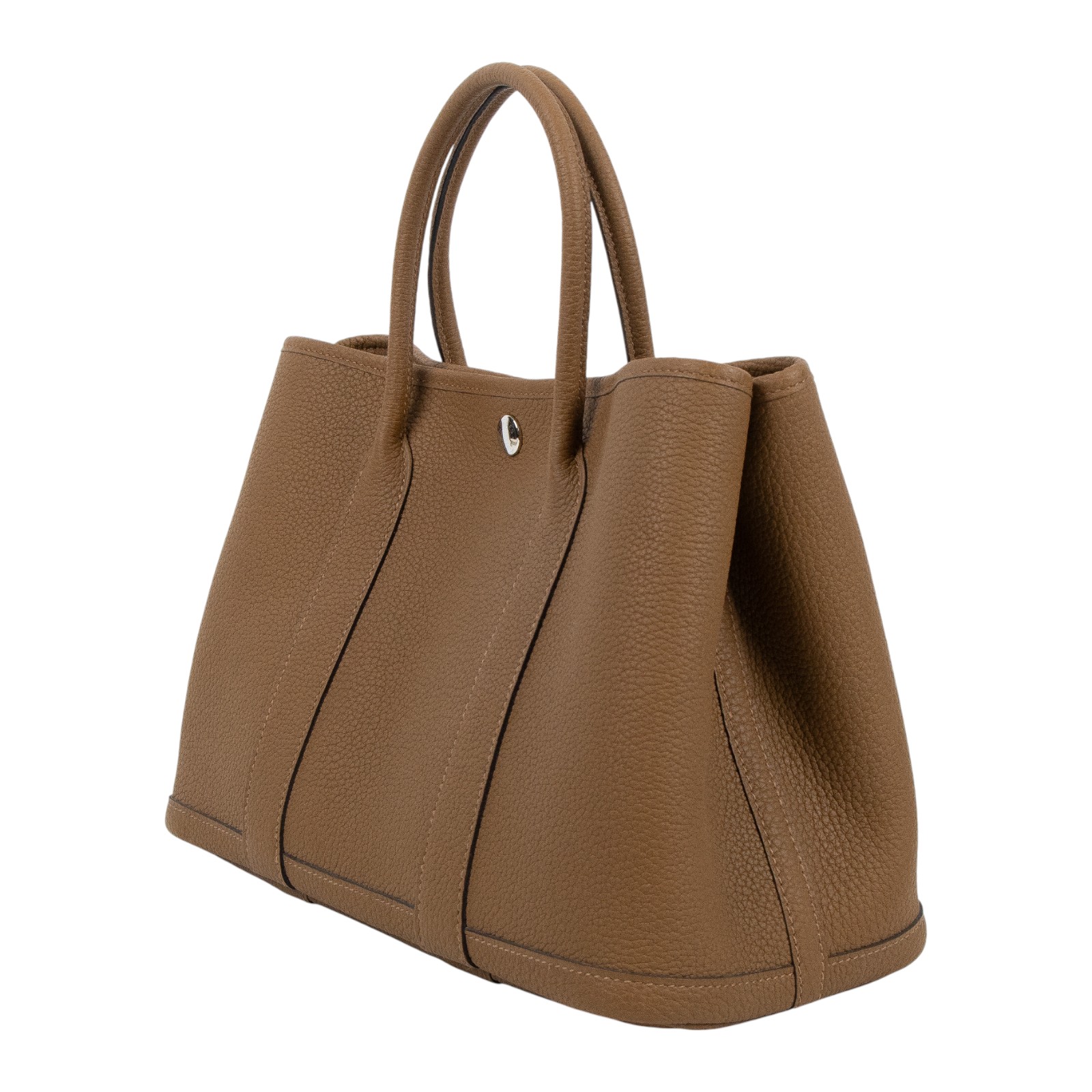 愛馬仕 Hermes Garden Party 花園派對包 30 栗子棕色 銀色五金 H051568CK3G 防塵袋/購買證明影本