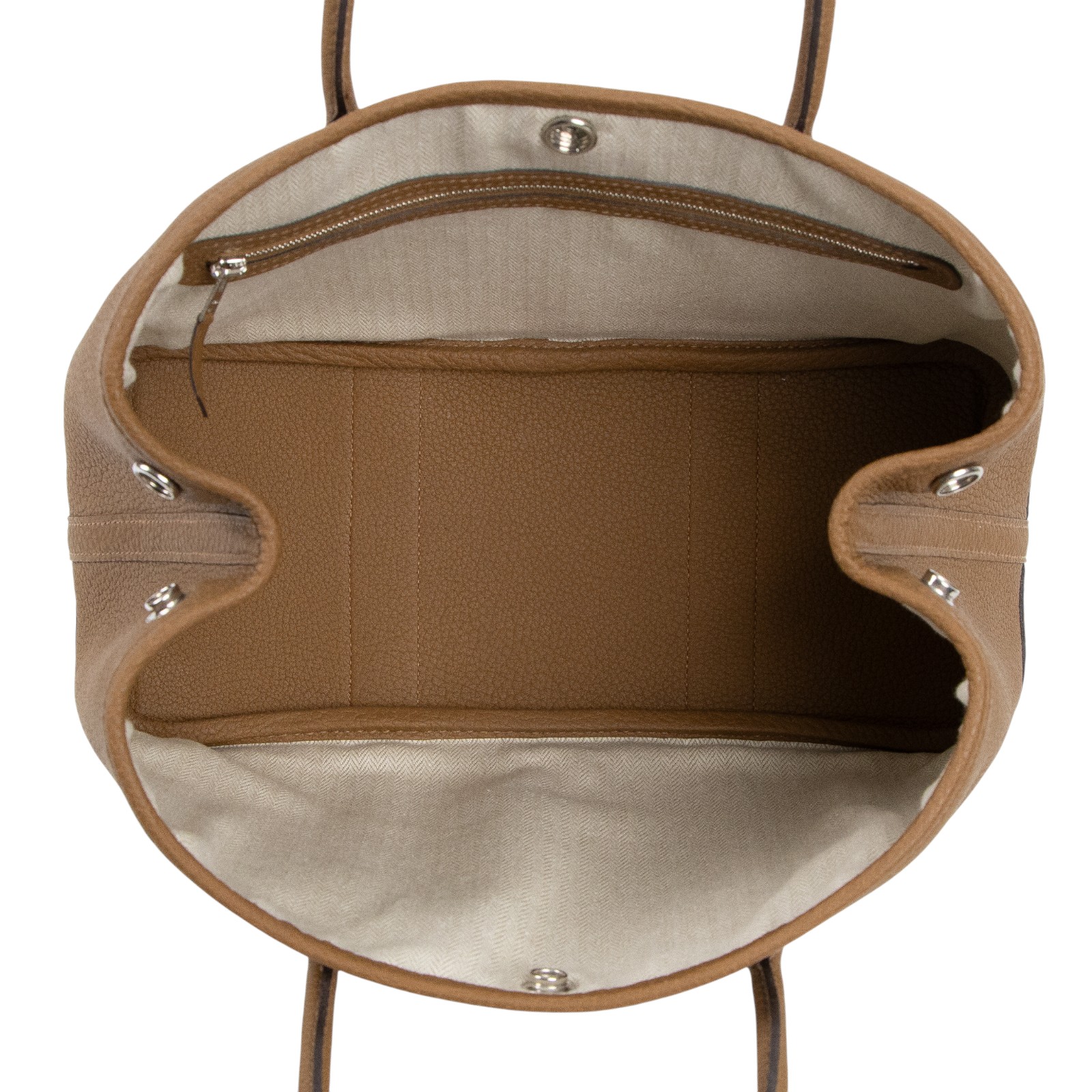 愛馬仕 Hermes Garden Party 花園派對包 30 栗子棕色 銀色五金 H051568CK3G 防塵袋/購買證明影本