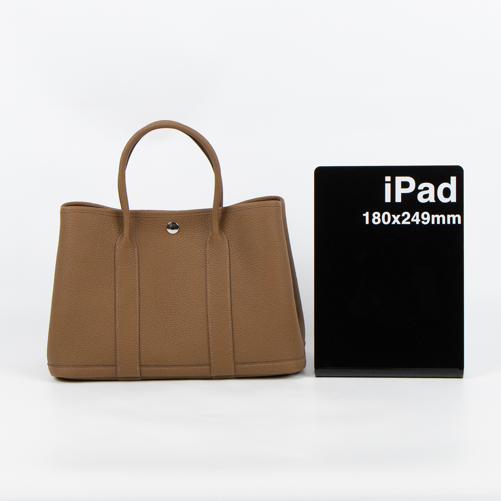 愛馬仕 Hermes Garden Party 花園派對包 30 栗子棕色 銀色五金 H051568CK3G 防塵袋/購買證明影本