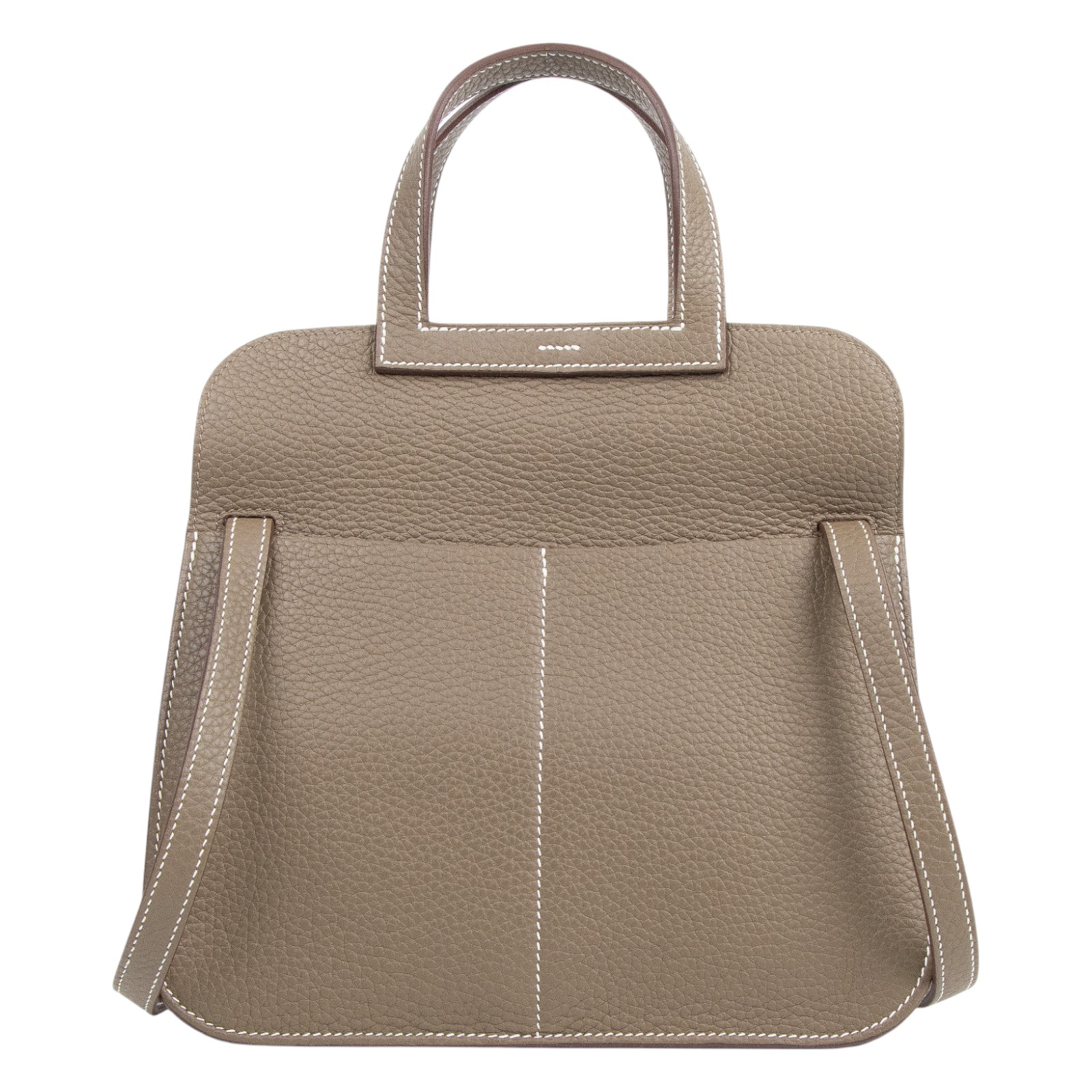 愛馬仕 Hermes Halzan 25 手拿 手提 肩背 斜背包 銀色五金 大象灰 H082027CK18 /KSI003DB  防塵袋/背帶/購買證明影本