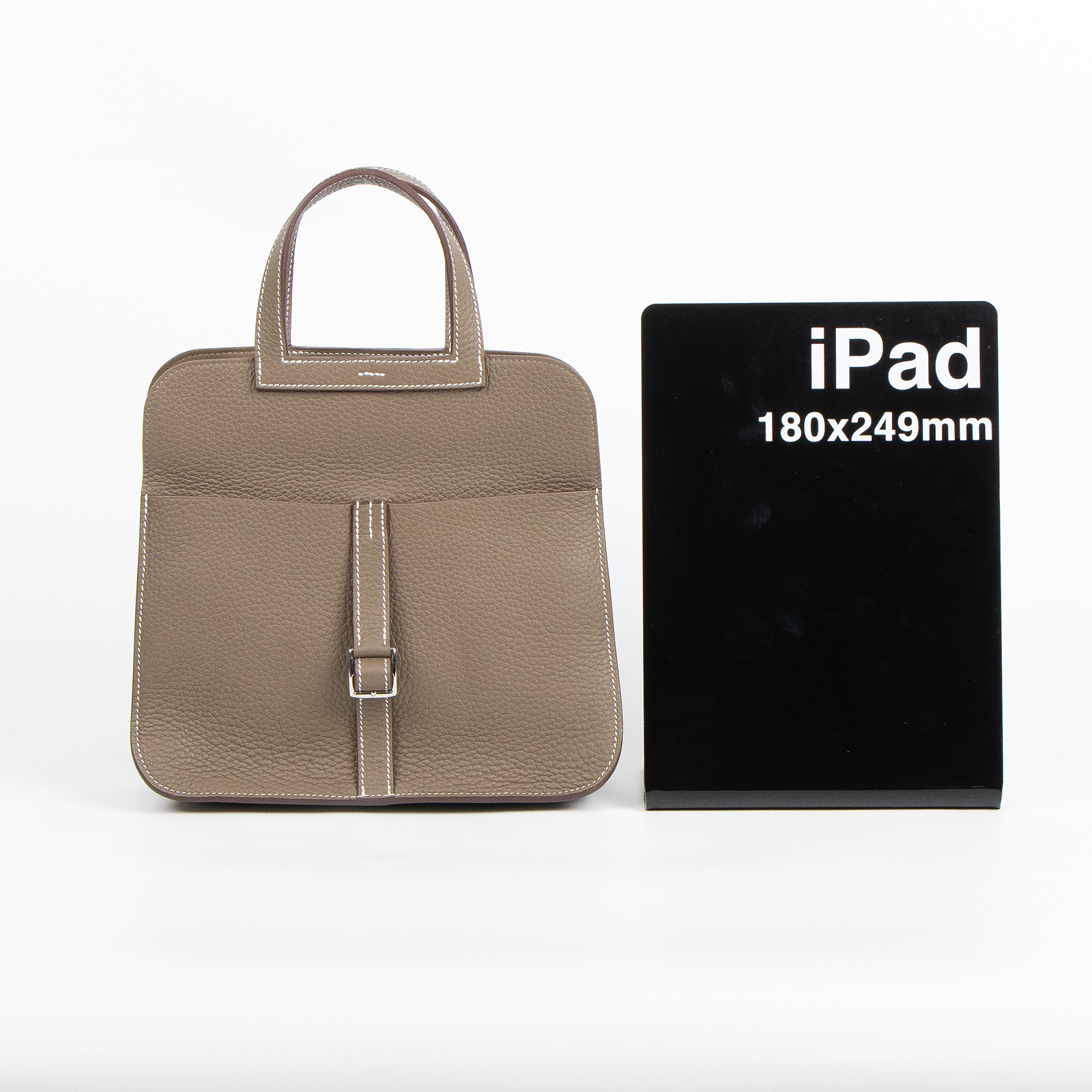 愛馬仕 Hermes Halzan 25 手拿 手提 肩背 斜背包 銀色五金 大象灰 H082027CK18 /KSI003DB  防塵袋/背帶/購買證明影本