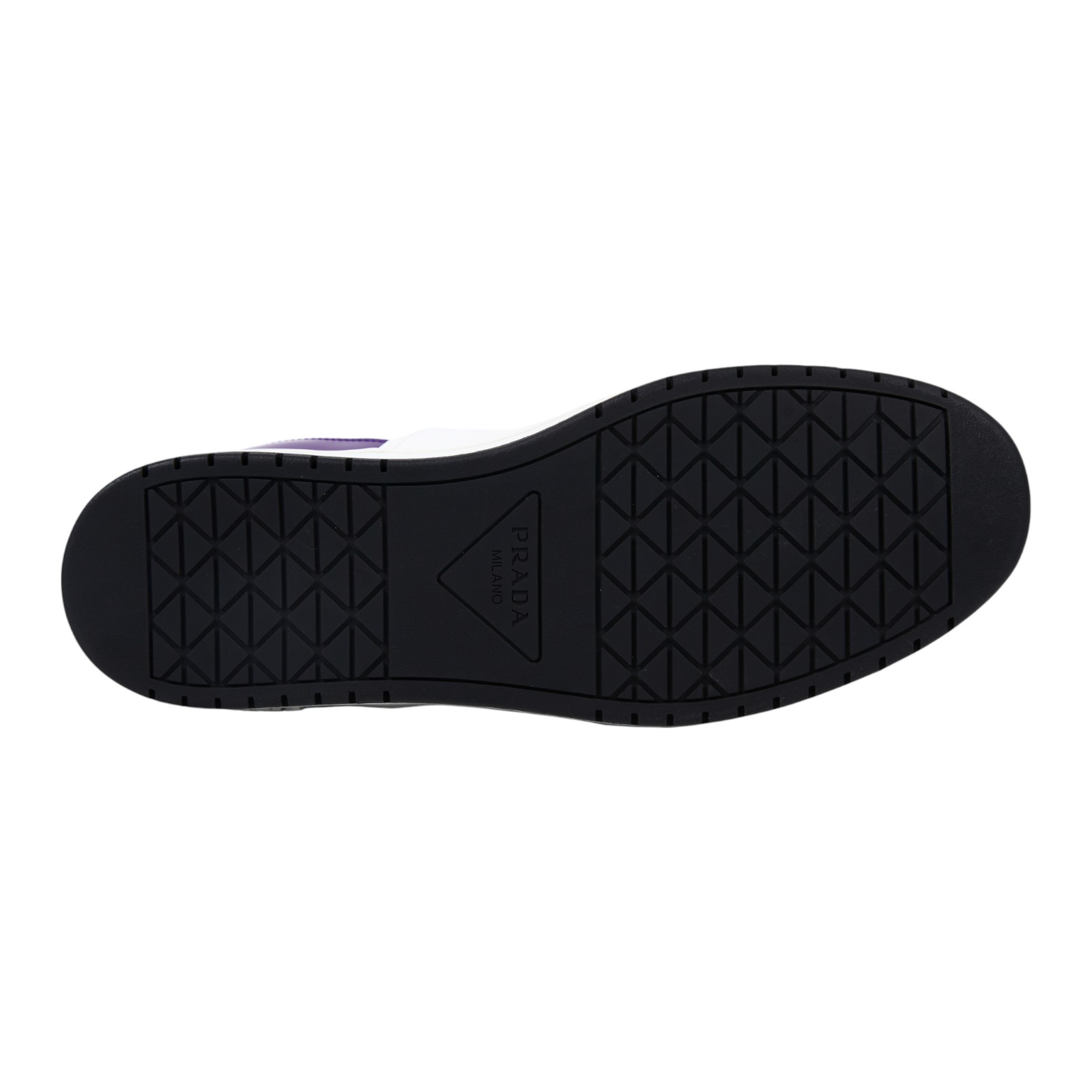 普拉達 PRADA Downtown 皮革 運動鞋 2EE364_3LKG_435 紫拼黑Downtown皮革運動鞋#9.5 防塵袋/原廠盒子