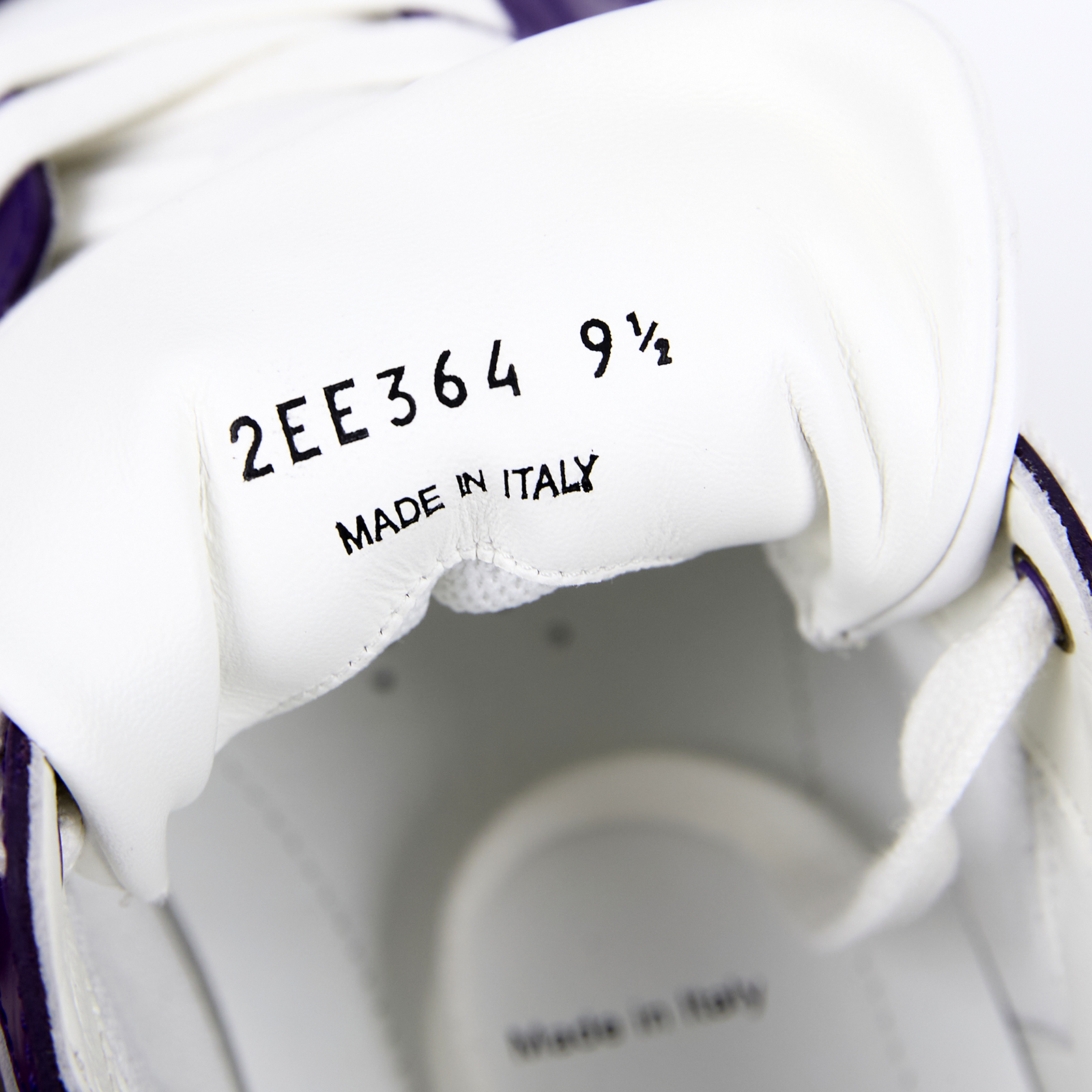 普拉達 PRADA Downtown 皮革 運動鞋 2EE364_3LKG_435 紫拼黑Downtown皮革運動鞋#9.5 防塵袋/原廠盒子