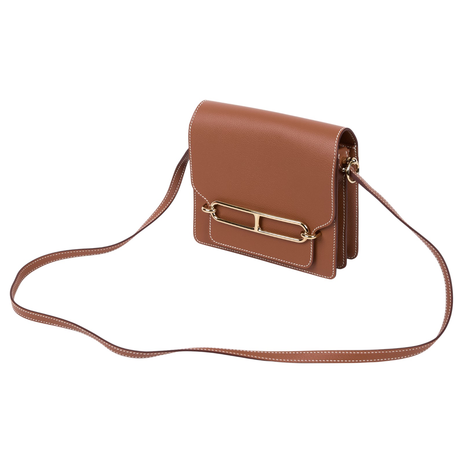 愛馬仕 Hermes Roulis 豬鼻子 斜背包 18 Mini 金色五金 金棕色 H070510CP37 /W HA 849 KA  防塵袋/原廠盒子/購買證明影本