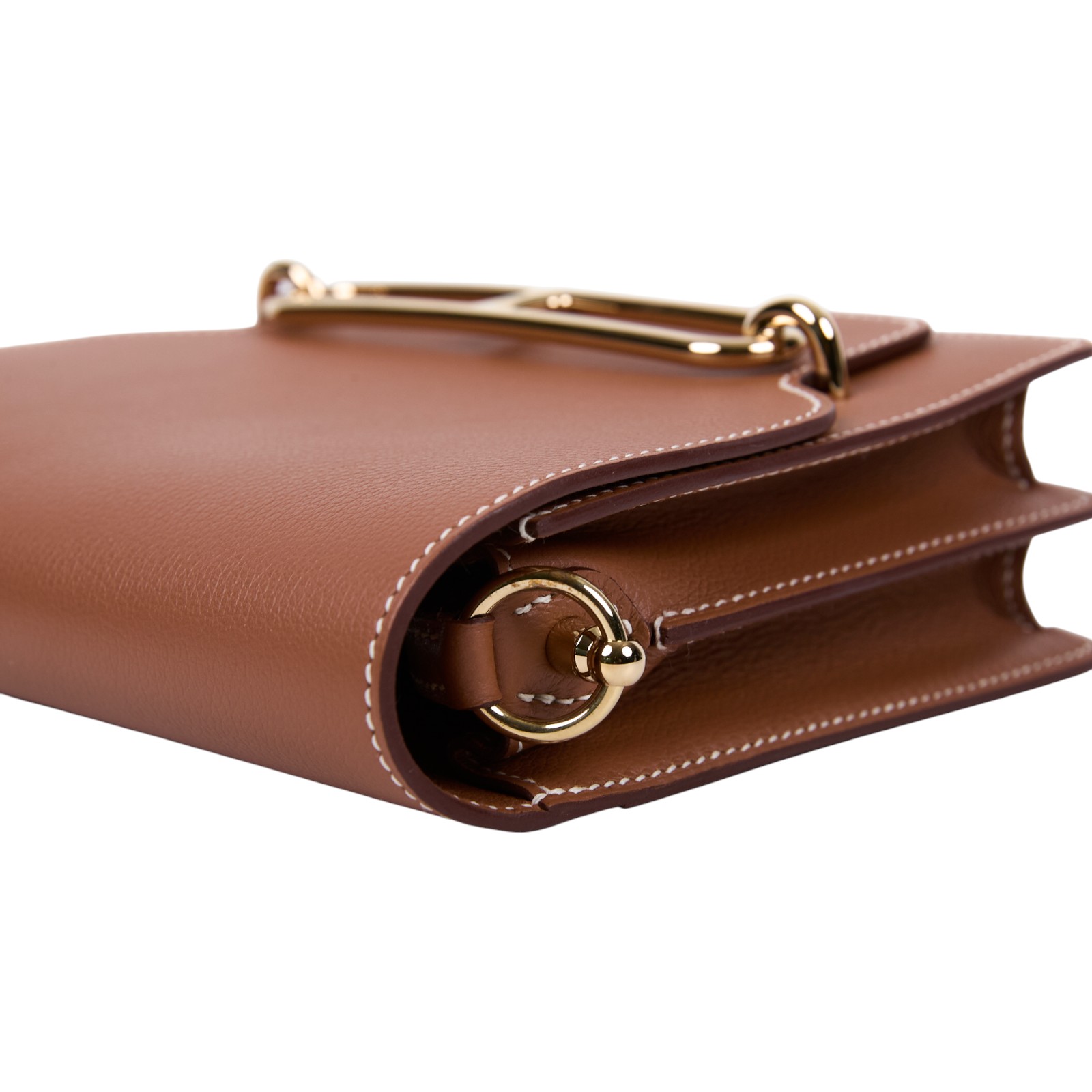 愛馬仕 Hermes Roulis 豬鼻子 斜背包 18 Mini 金色五金 金棕色 H070510CP37 /W HA 849 KA  防塵袋/原廠盒子/購買證明影本