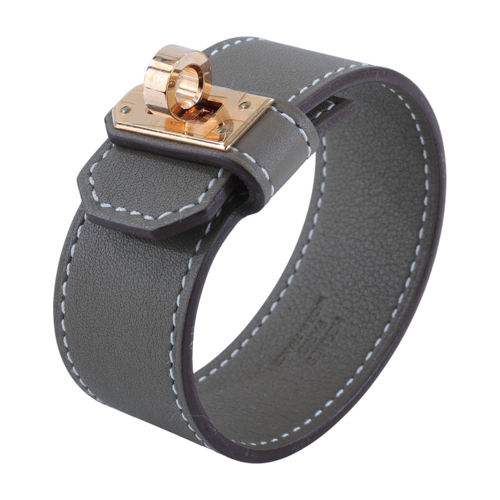 愛馬仕 Hermes Kelly Twist 手環 小型 金色五金 大象灰 H011078CC18T2 B UY 009 TM  原廠盒子/防塵袋