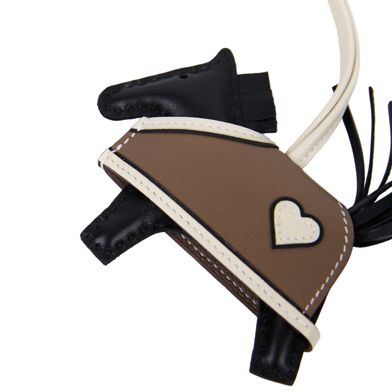 愛馬仕 Hermes Rodeo Robeo Coeur PM 飛馬 吊飾 黑色 奶昔白 大象灰 H086714CAAD K AM 004 UH  無附屬品