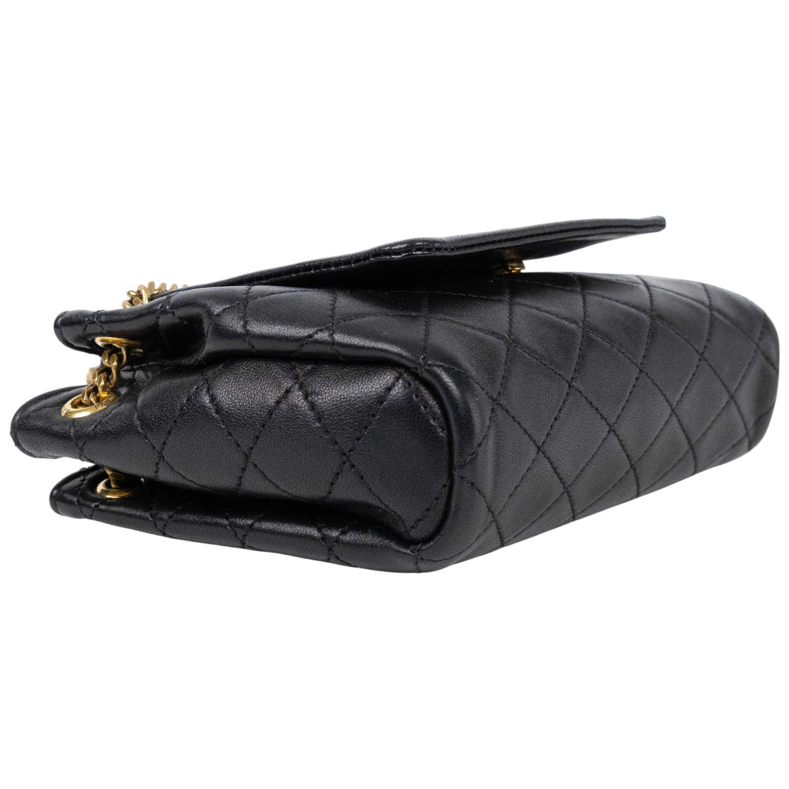 聖羅蘭 YSL SAINT LAURENT Nolia 小羊皮 迷你 手袋 肩背包 金色五金 6727381EL07 黑NOLITA MINI 原廠盒子/防塵袋