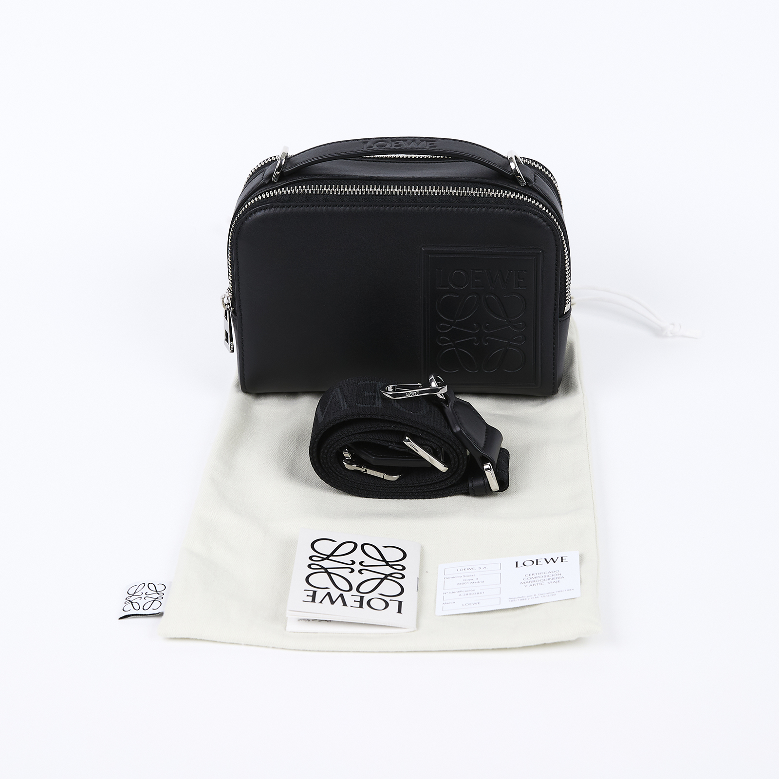 羅意威 LOEWE 斜背 相機包 迷你 C565R41X01 黑色MINI相機包 防塵袋