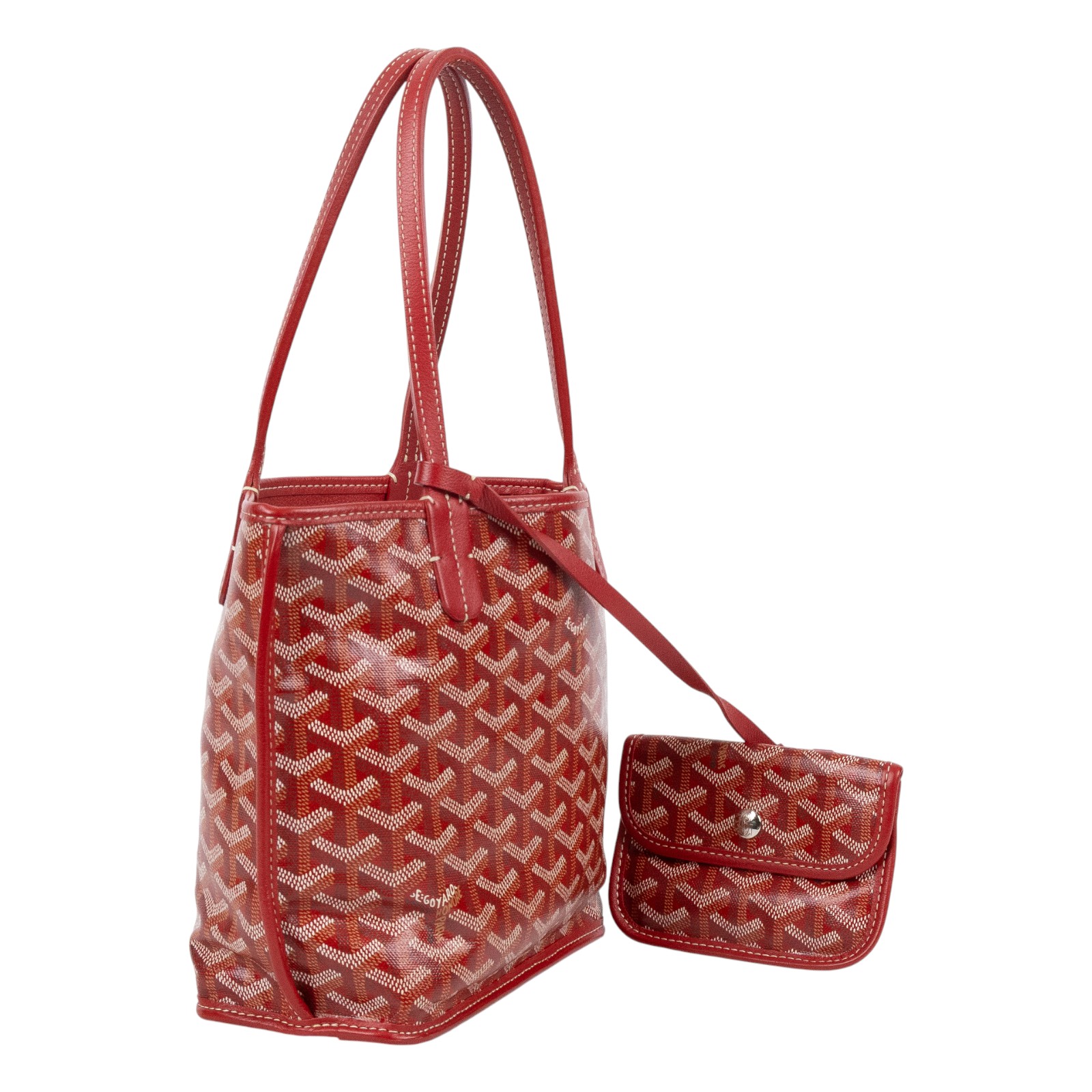 高雅德 GOYARD Anjou Mini Bag 托特包 ANJOUSMINCG 紅 ANJOU MINI 防塵袋/小卡/內袋