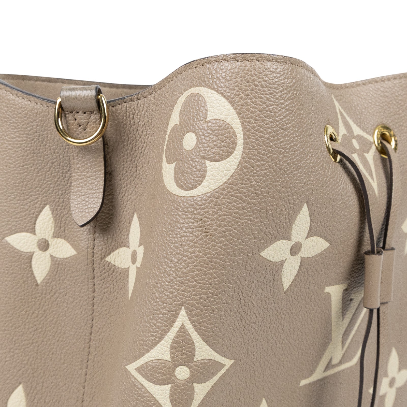 路易威登 LOUIS VUITTON NéoNoé MM 雙色 束口水桶包 M45555 晶片款 斑鳩灰NEONOE MM 防塵袋/內袋/購買證明正本/背帶