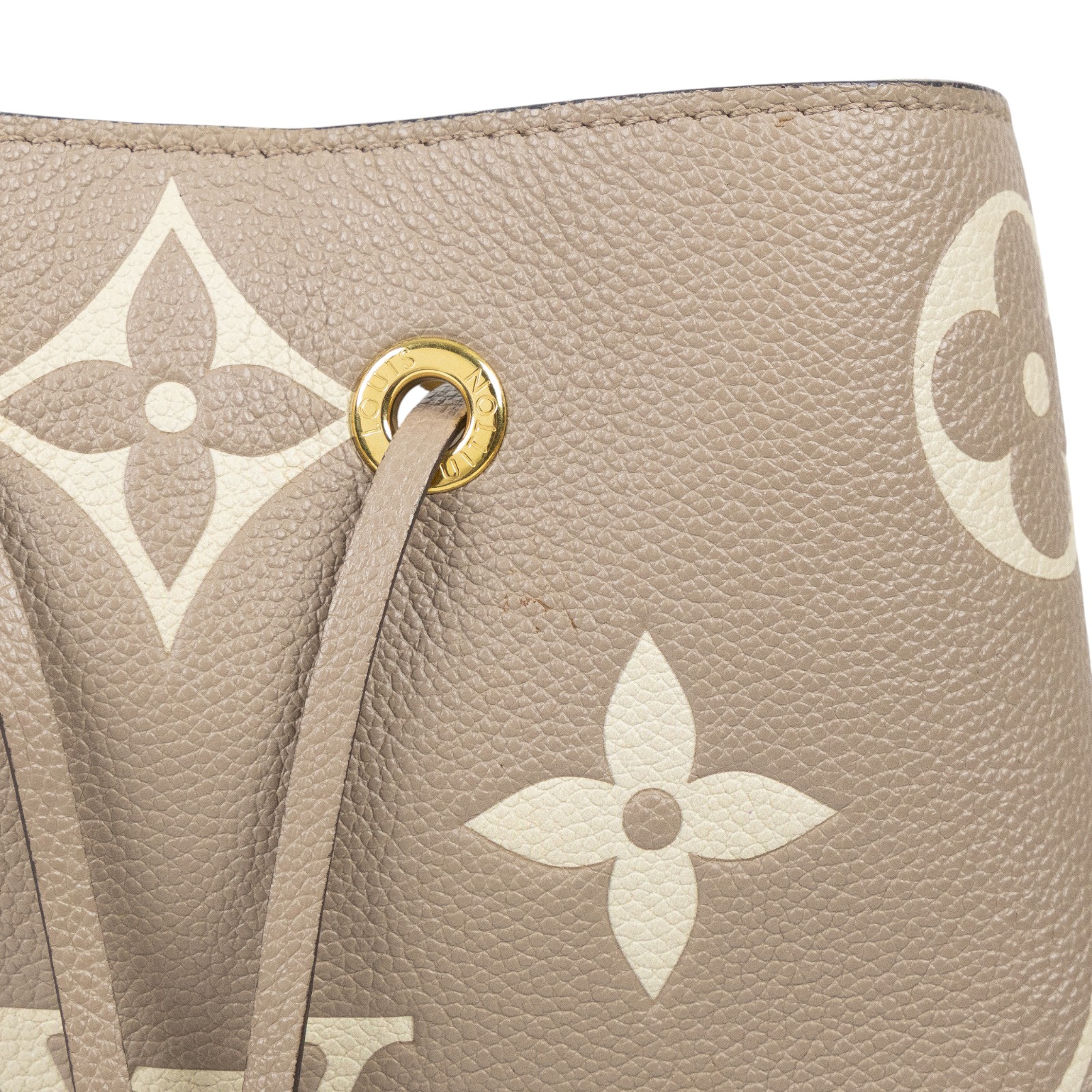 路易威登 LOUIS VUITTON NéoNoé MM 雙色 束口水桶包 M45555 晶片款 斑鳩灰NEONOE MM 防塵袋/內袋/購買證明正本/背帶