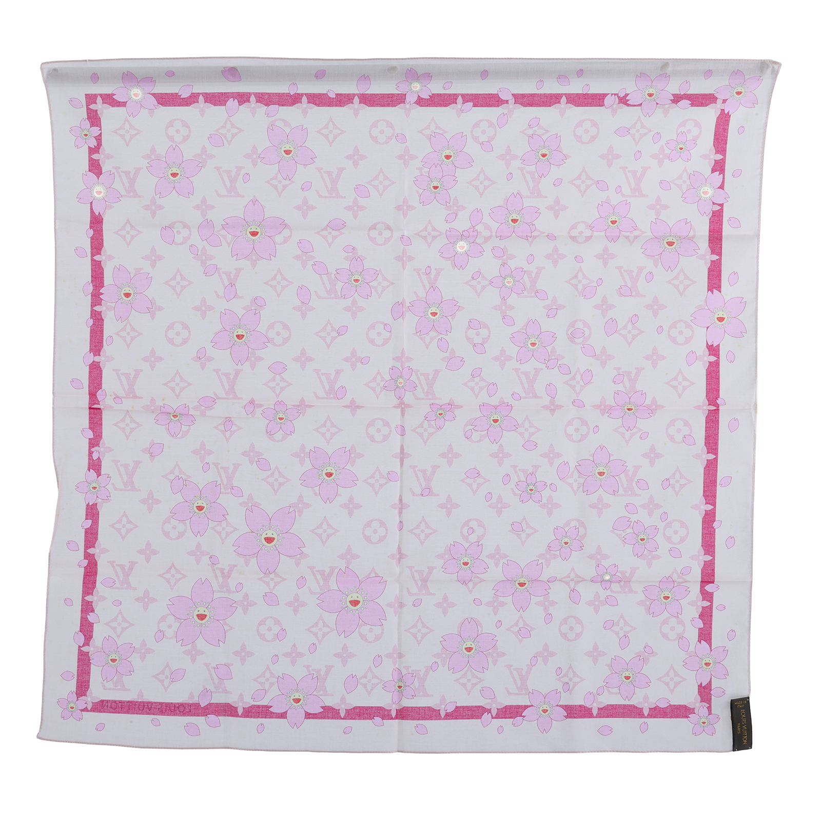路易威登 LOUIS VUITTON 村上隆 櫻花系列 絲巾 M71921 村上隆櫻花系列方巾 無附屬品