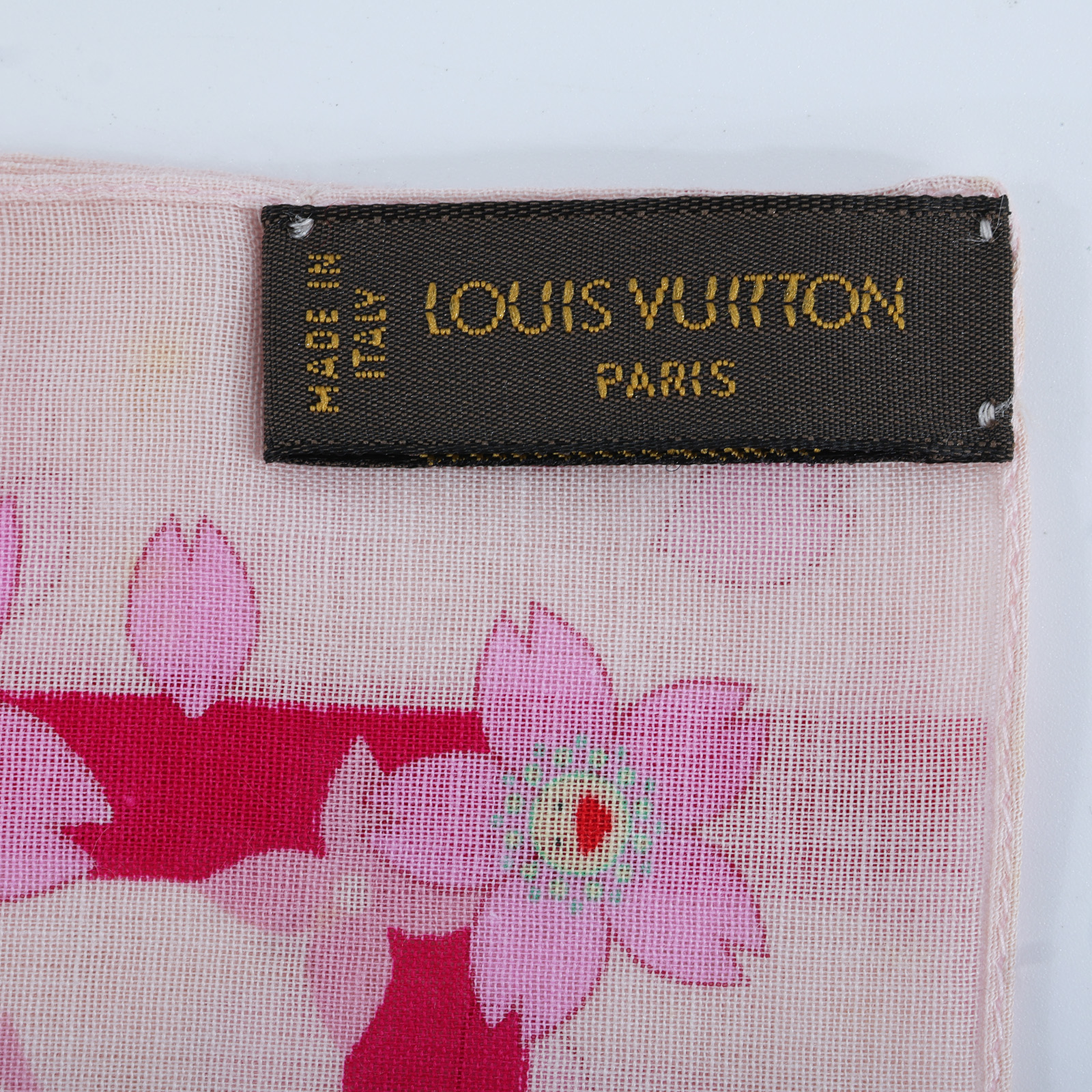 路易威登 LOUIS VUITTON 村上隆 櫻花系列 絲巾 M71921 村上隆櫻花系列方巾 無附屬品