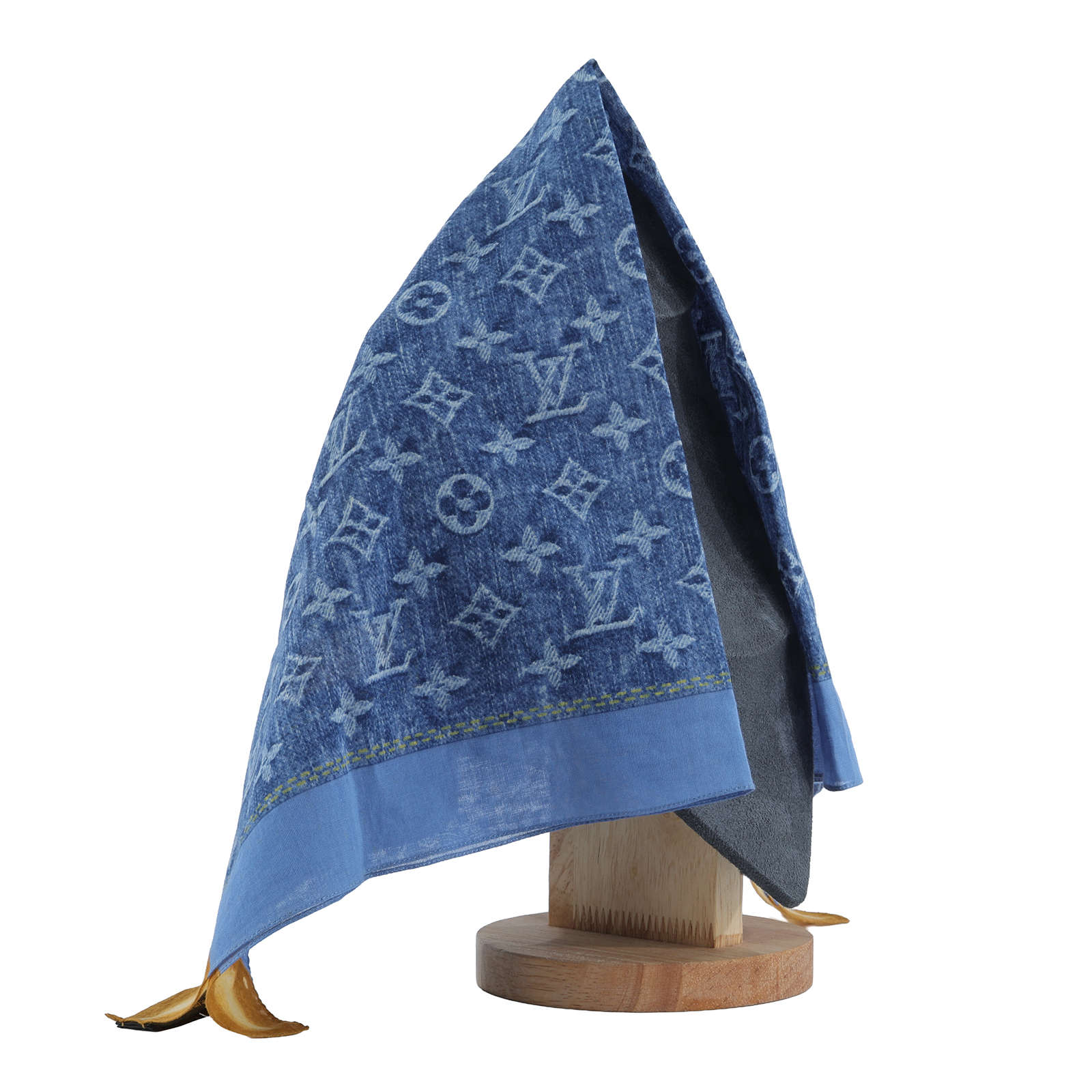 路易威登 LOUIS VUITTON Monogram 老花 絲巾 M71896 單寧圖案方巾 無附屬品