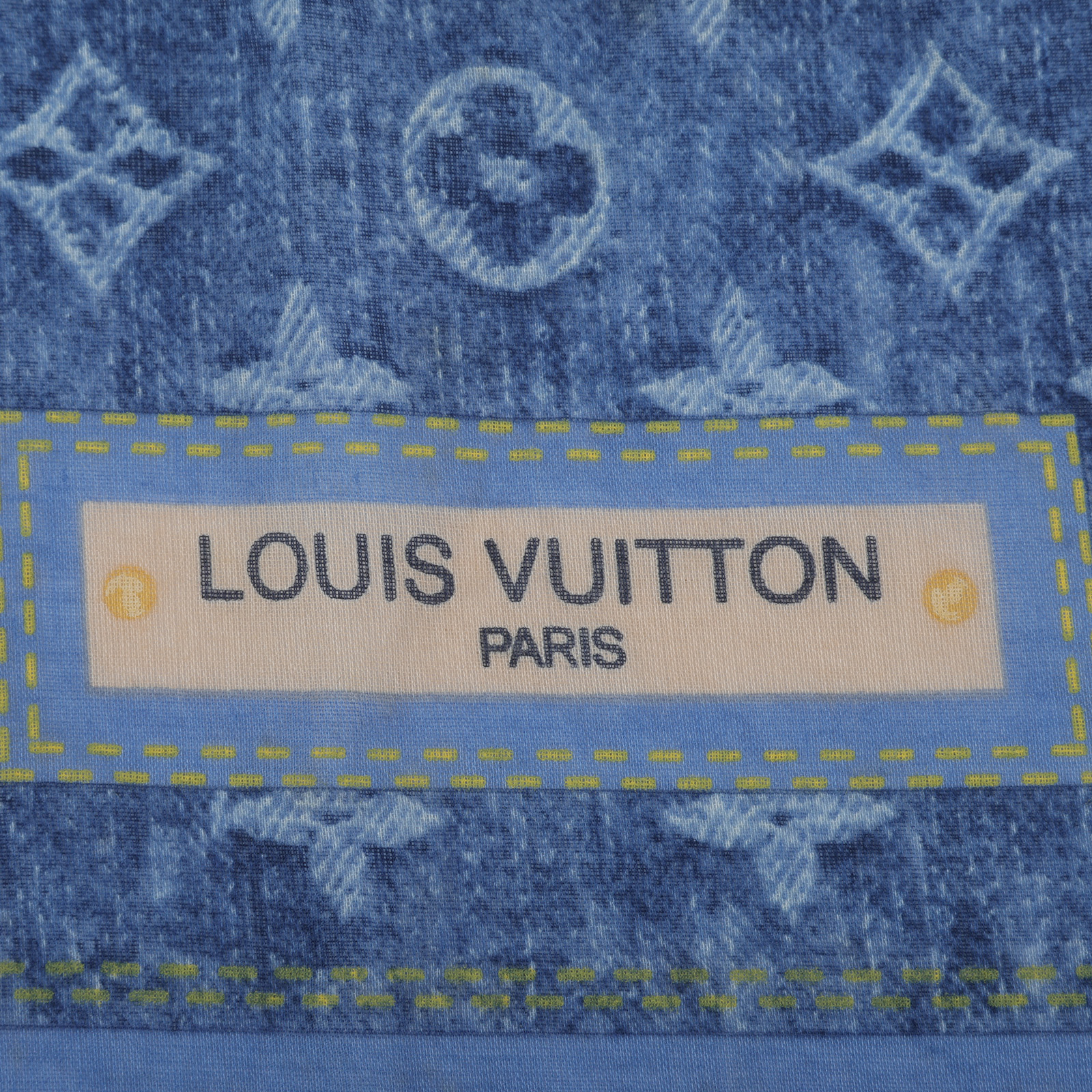 路易威登 LOUIS VUITTON Monogram 老花 絲巾 M71896 單寧圖案方巾 無附屬品