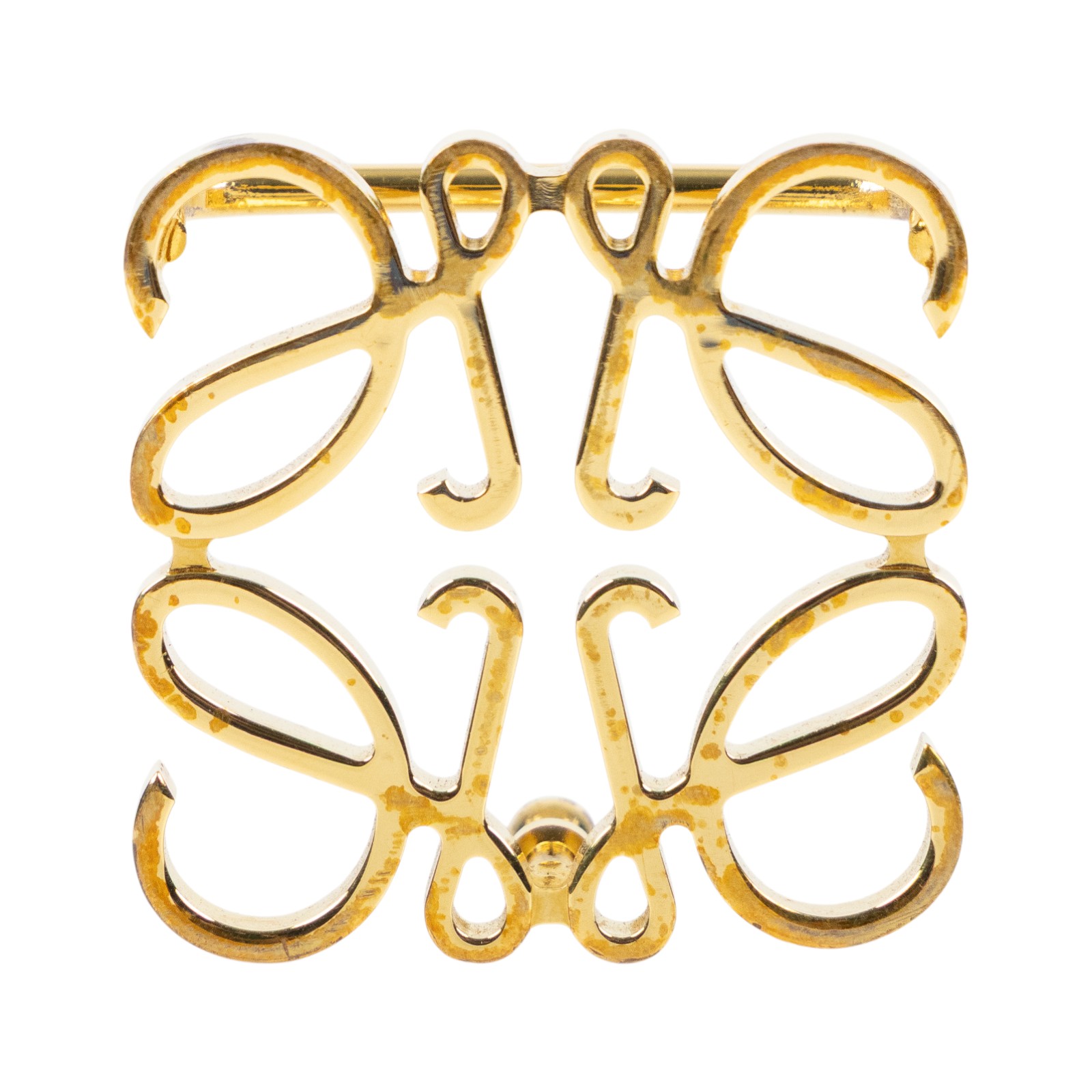 羅意威 LOEWE Anagram 腰帶 E821Z20X02_85 金ANAGRAM黑皮帶#85 原廠盒子/防塵袋/購買證明正本