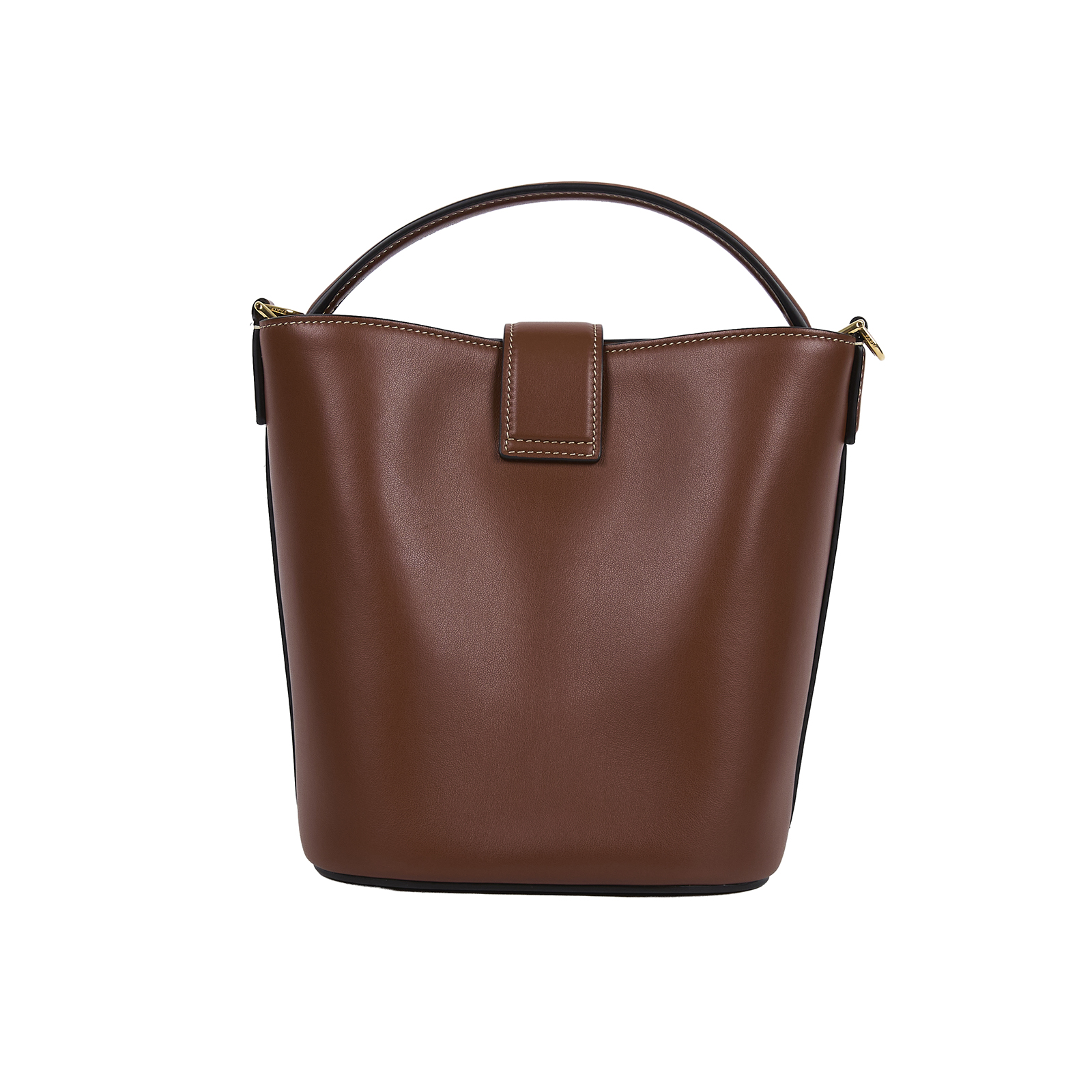 思琳 CELINE Louise 光滑牛皮革 水桶包 小型 119173FX9 焦糖SMALL LOUISE水桶2WAY包 防塵袋/購買證明正本/保證卡/背帶