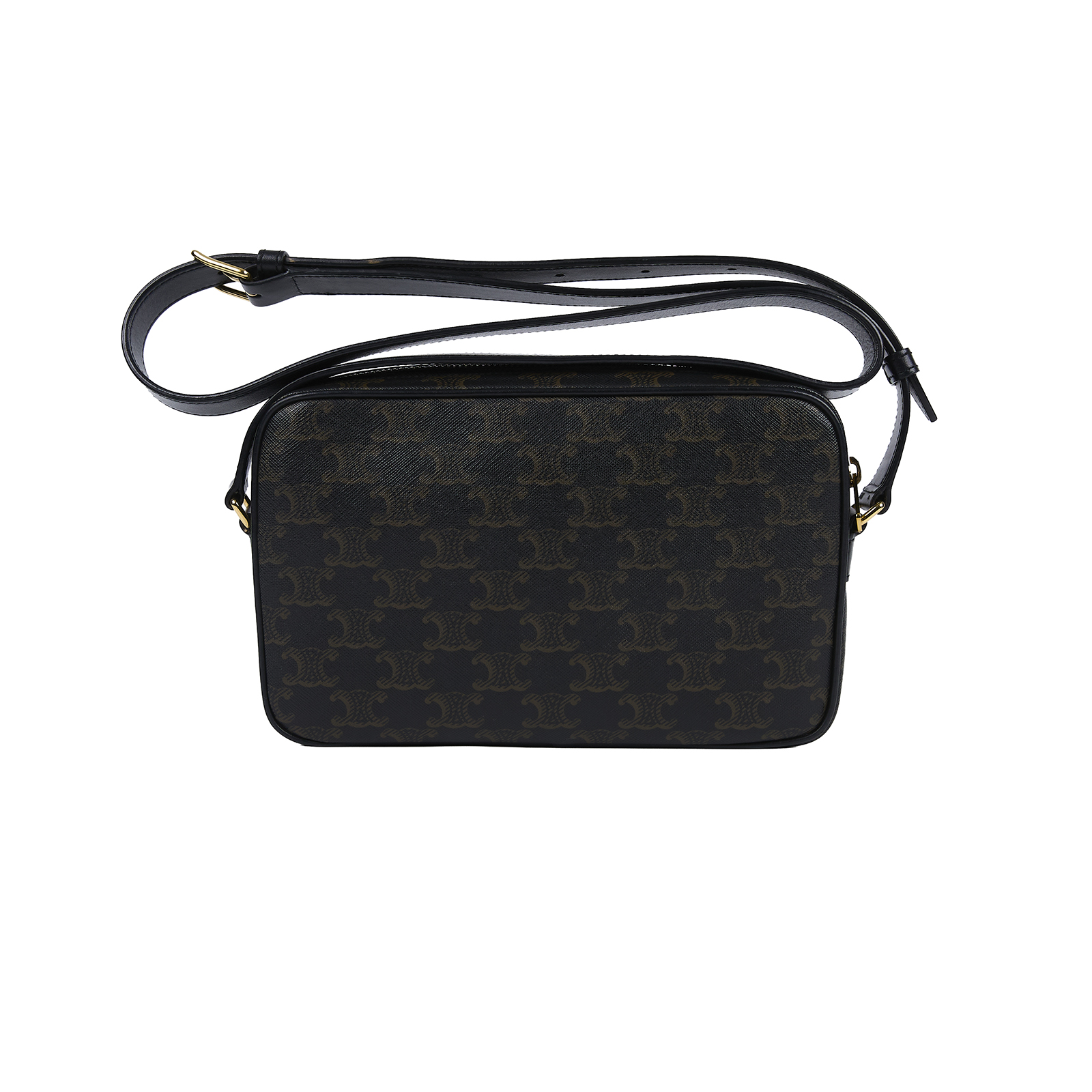 思琳 CELINE 標誌印花 郵差包 中型 194502EJG 棕凱旋門相機包 防塵袋