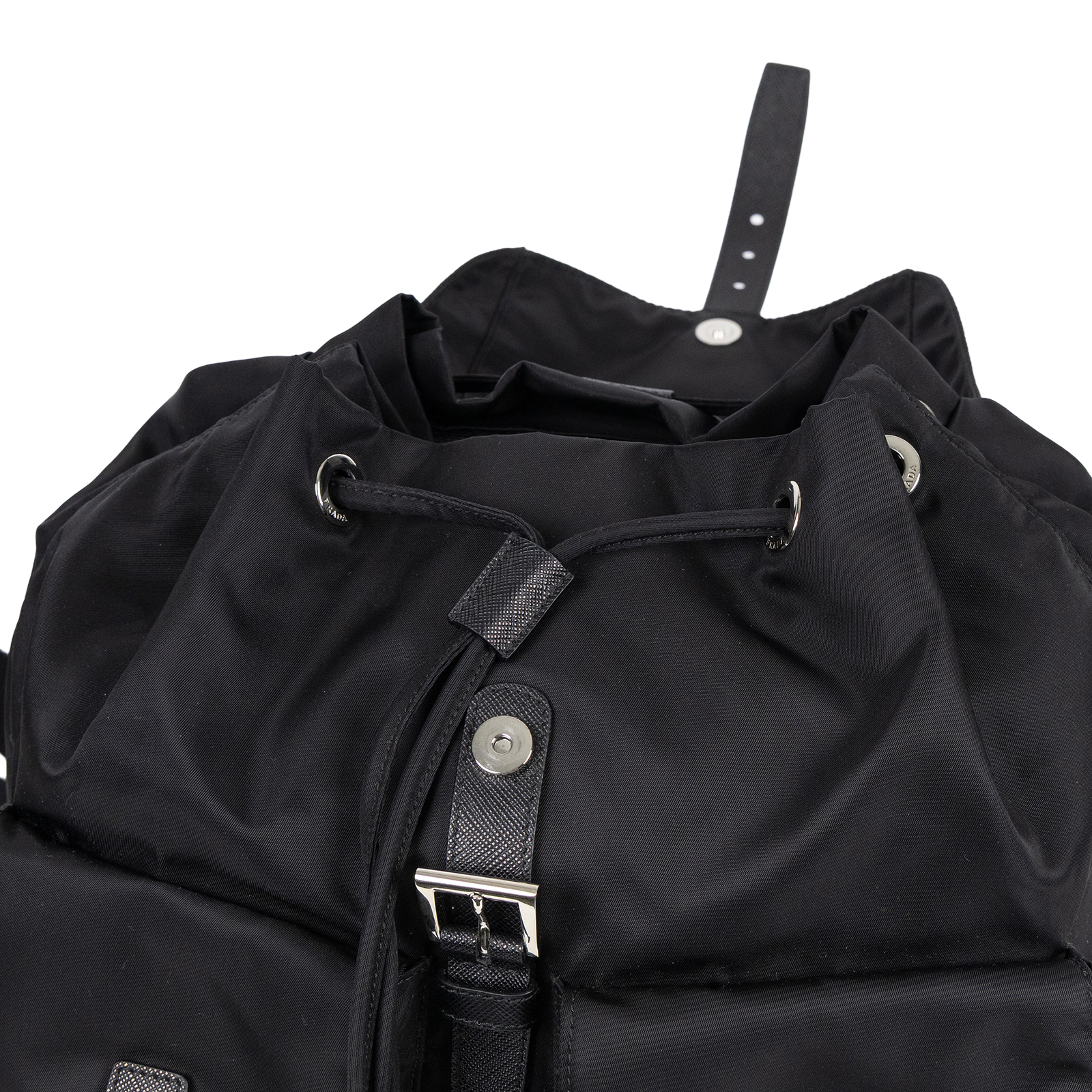 普拉達 PRADA Re-Nylon 中型 背囊 連化妝袋 1BZ811_RV44 黑尼龍後背包 防塵袋