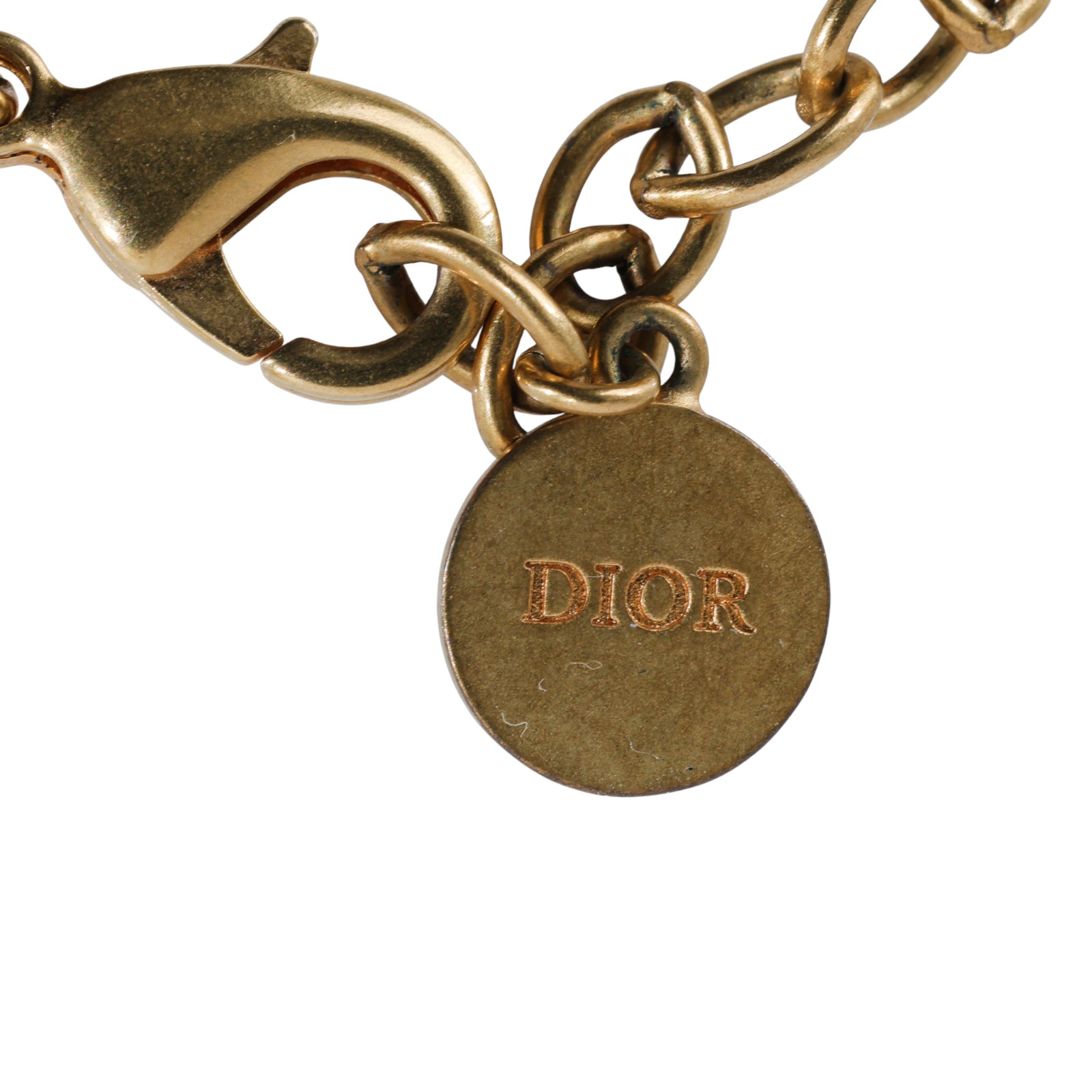 迪奧 CHRISTIAN DIOR 30 Montaigne 手鍊  金色古巴手鍊 防塵袋