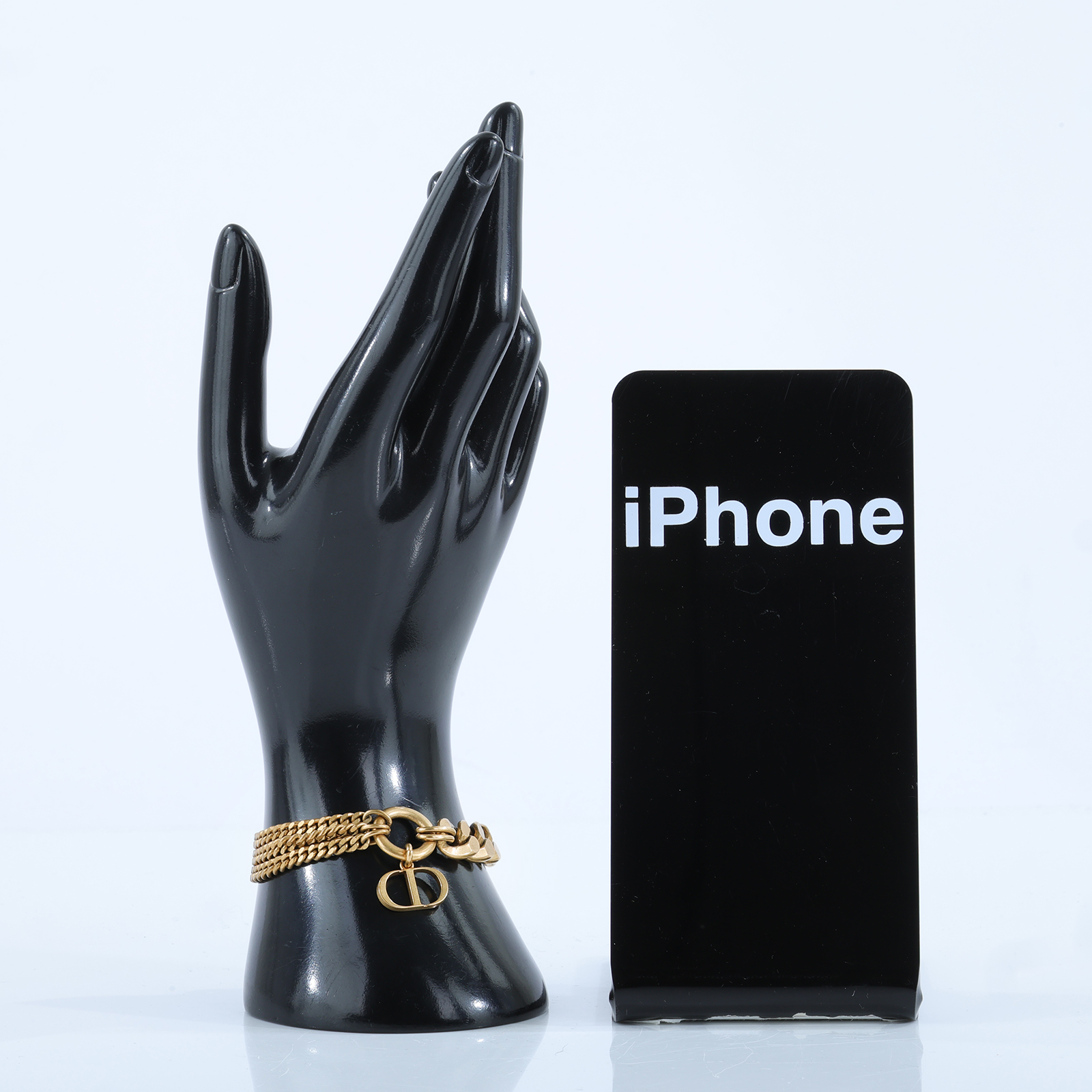 迪奧 CHRISTIAN DIOR 30 Montaigne 手鍊  金色古巴手鍊 防塵袋