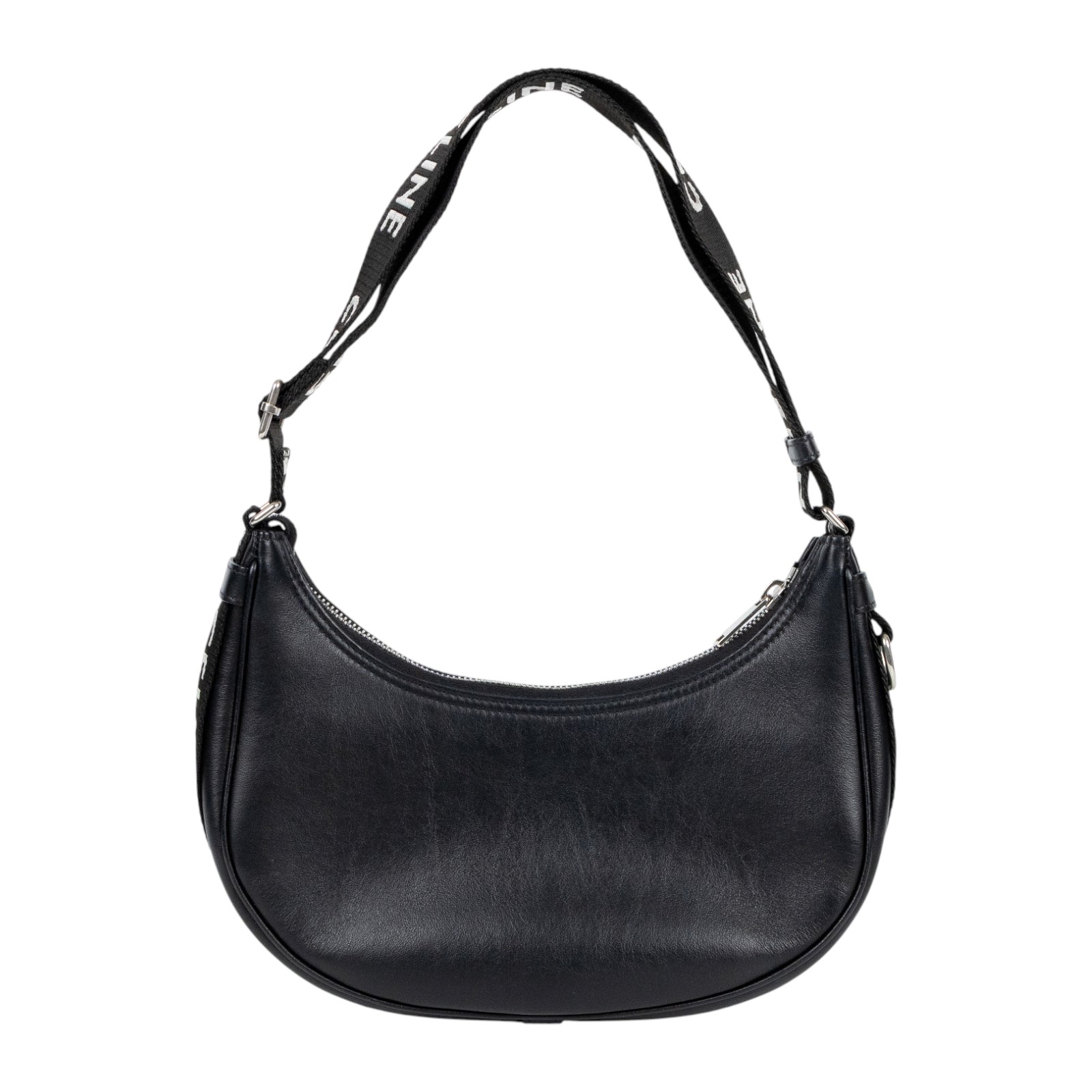 思琳 CELINE Ava 中型 肩背 手提包 196963DGQ 黑拼CELINE 帆布背帶AVA MEDIUM HOBO 防塵袋