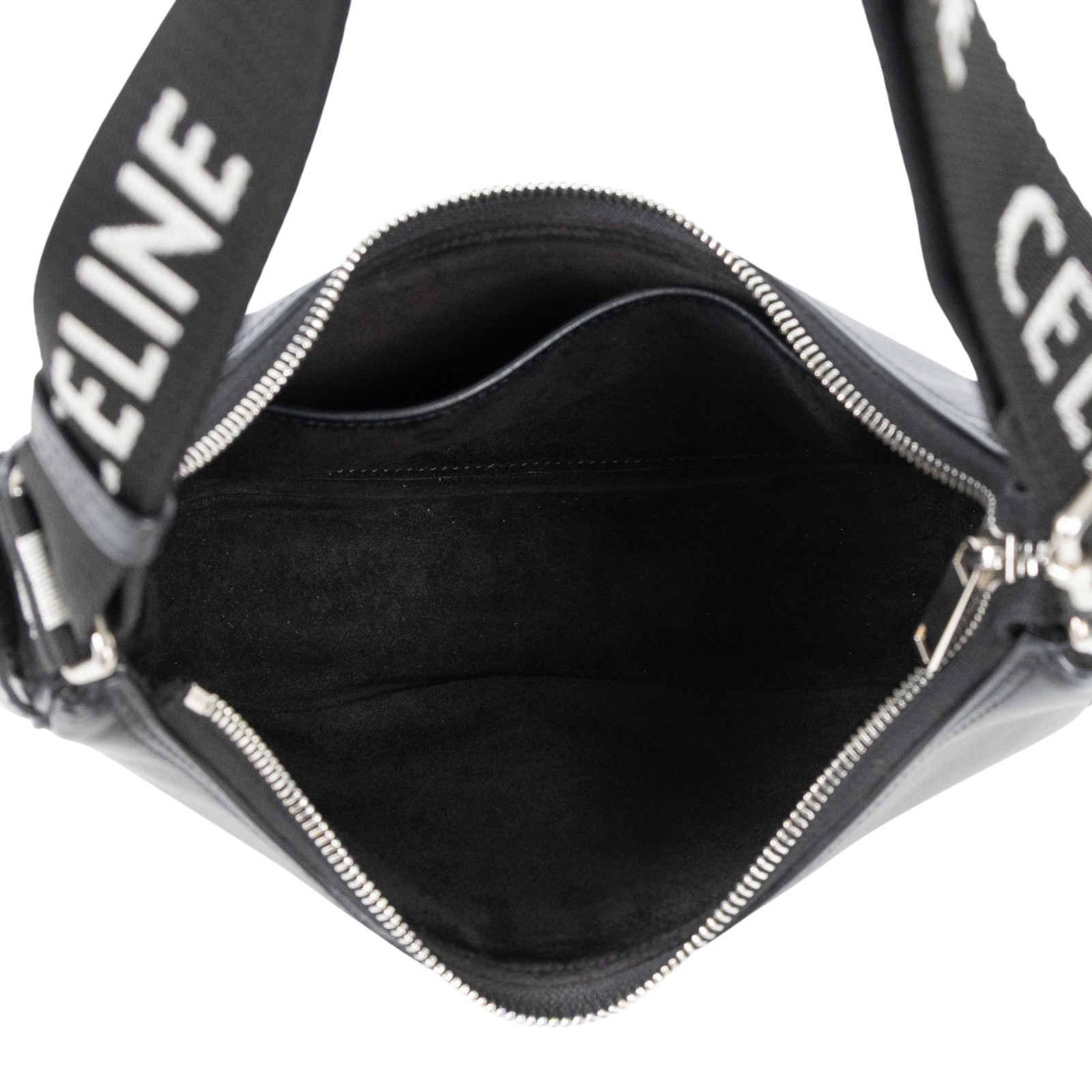 思琳 CELINE Ava 中型 肩背 手提包 196963DGQ 黑拼CELINE 帆布背帶AVA MEDIUM HOBO 防塵袋