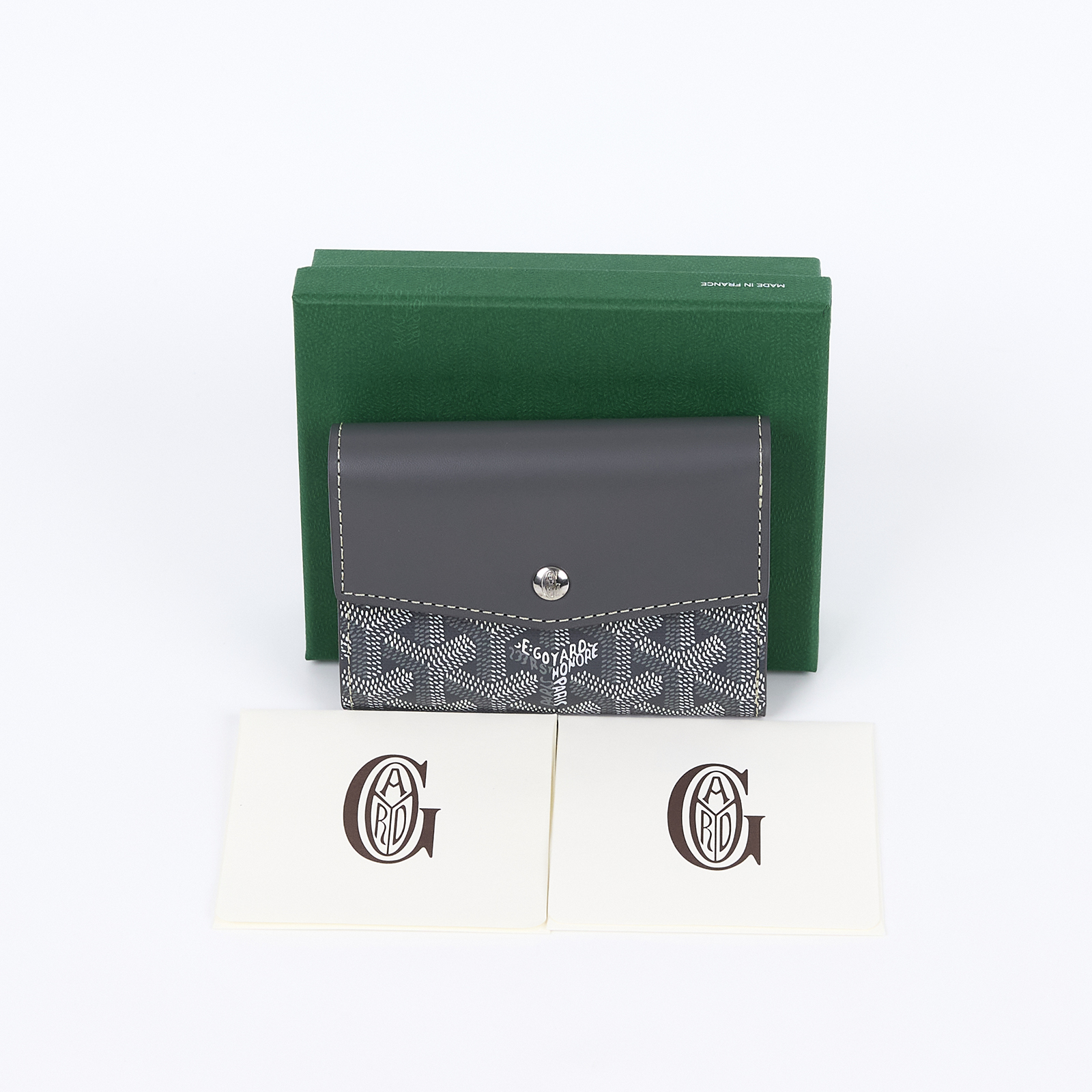 高雅德 GOYARD Saint Gabriel 錢包 三折 短夾 STGABRPMLTY Saint Gabriel灰三折短夾 原廠盒子