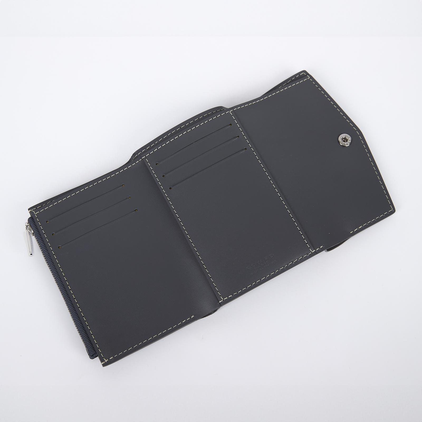 高雅德 GOYARD Saint Gabriel 錢包 三折 短夾 STGABRPMLTY Saint Gabriel灰三折短夾 原廠盒子