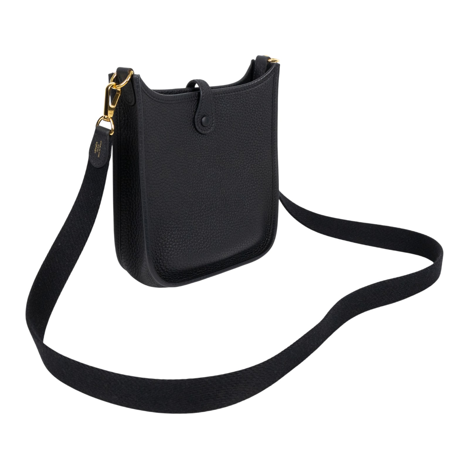 愛馬仕 Hermes Evelyne Bag Mini 伊芙琳包 Evelyne 16 黑色 金色五金 H069426CC89 /D MM 010 AW  防塵袋