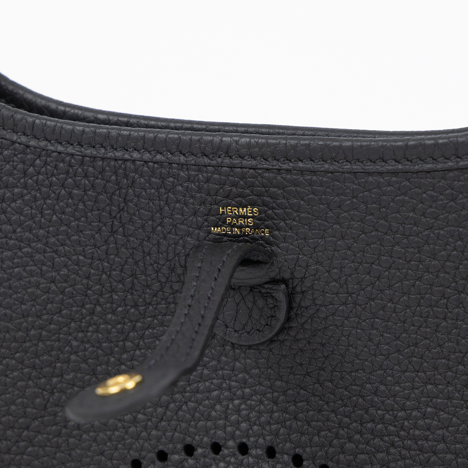 愛馬仕 Hermes Evelyne Bag Mini 伊芙琳包 Evelyne 16 黑色 金色五金 H069426CC89 /D MM 010 AW  防塵袋