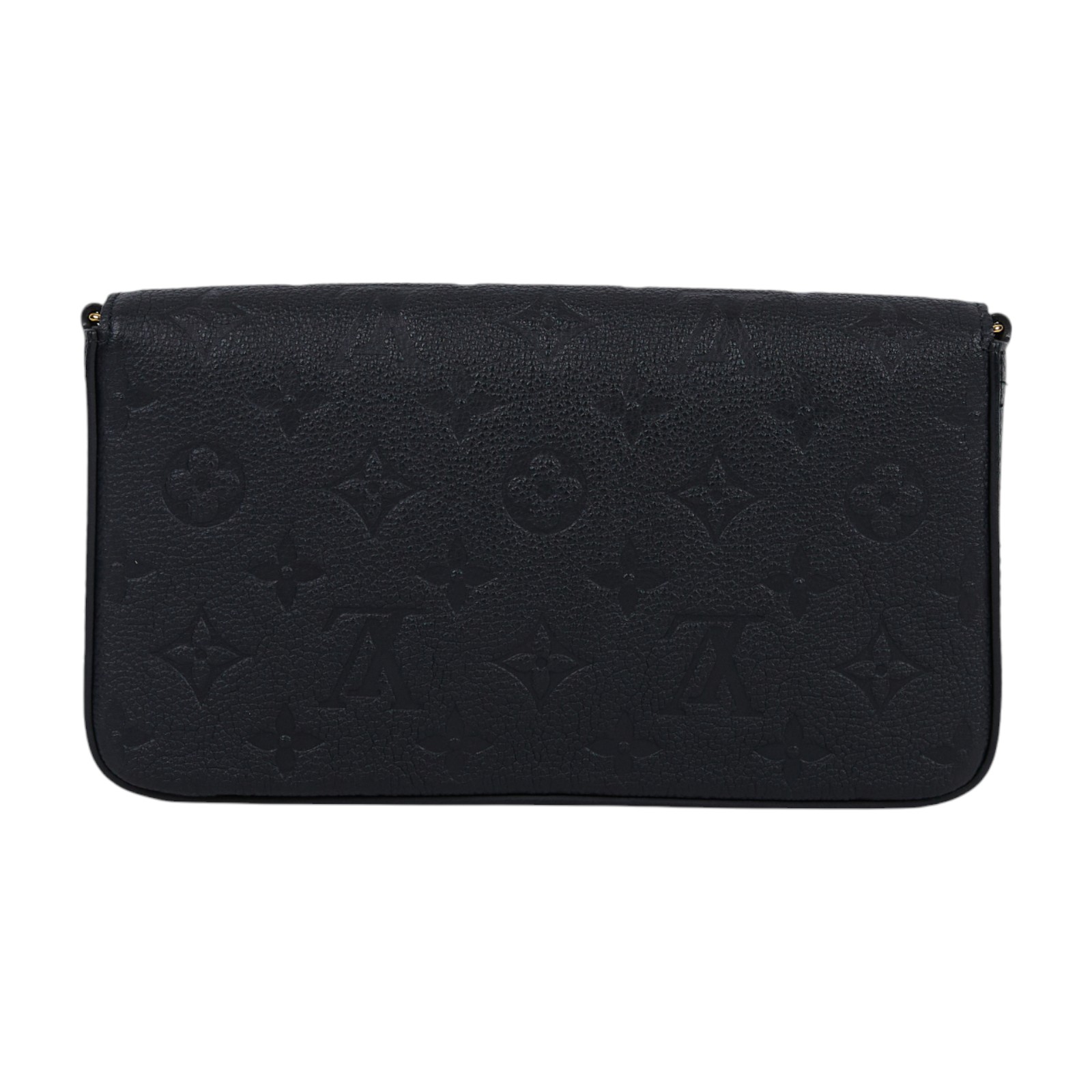 路易威登 LOUIS VUITTON Félicie Pochette 經典壓花皮格 WOC 翻蓋 斜背 鍊帶 肩背包 黑色 M64064 晶片款  原廠盒子/購買證明正本