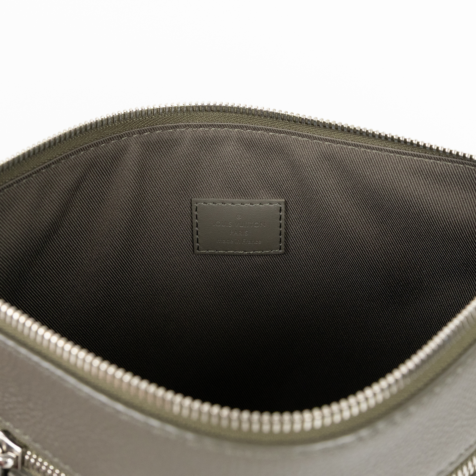 路易威登 LOUIS VUITTON Takeoff 隨身包 手拿包 小牛皮 M69837 晶片款 墨綠TAKEOFF 手拿包 防塵袋