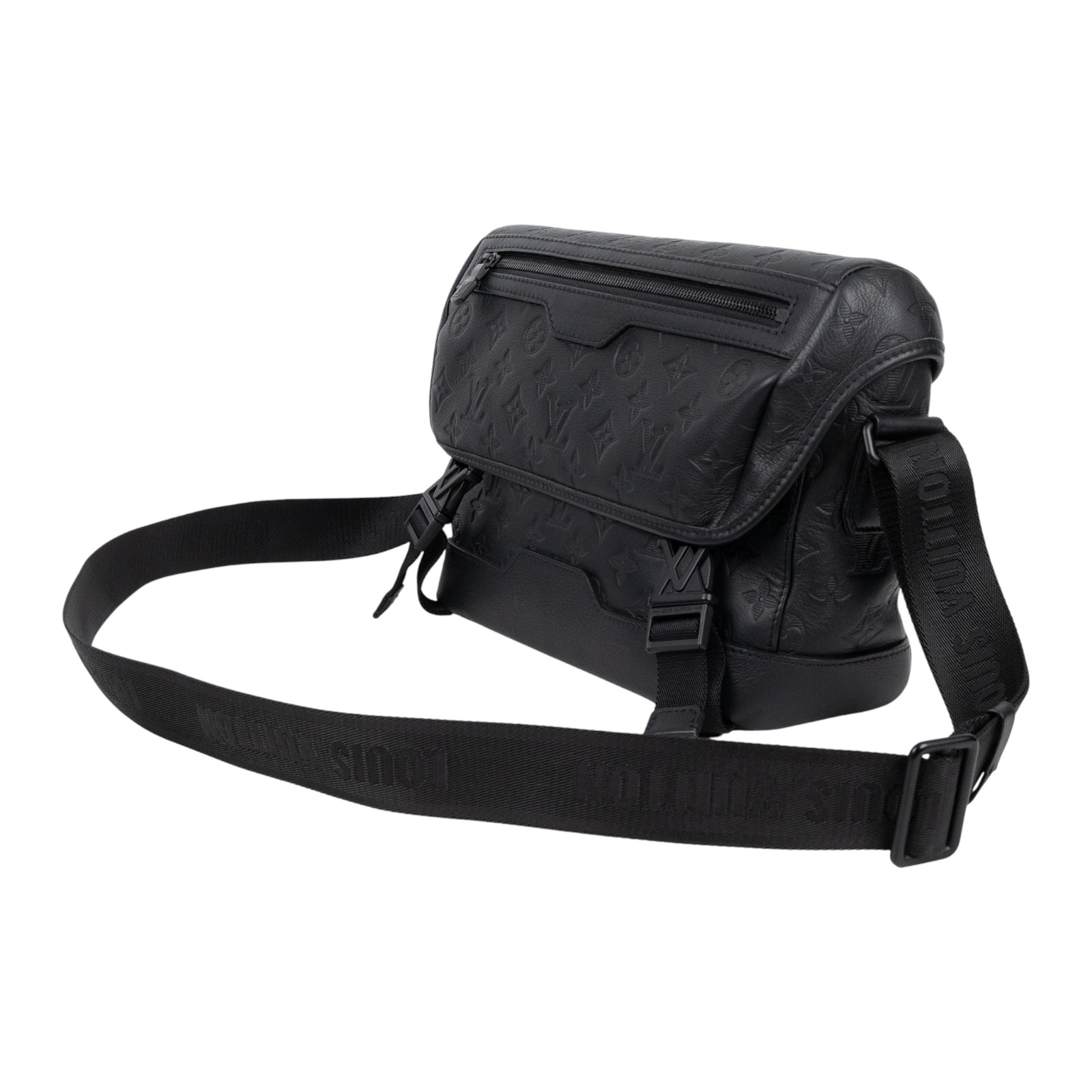 路易威登 LOUIS VUITTON Messenger Voyager PM 肩背 郵差包 黑色 M25121 晶片款  無附屬品