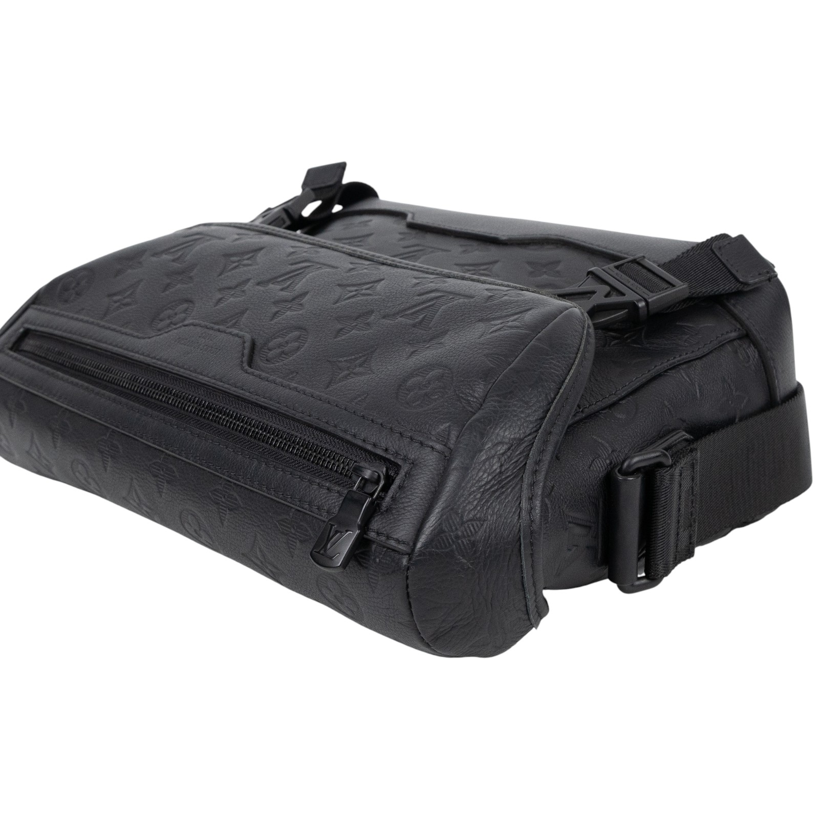 路易威登 LOUIS VUITTON Messenger Voyager PM 肩背 郵差包 黑色 M25121 晶片款  無附屬品