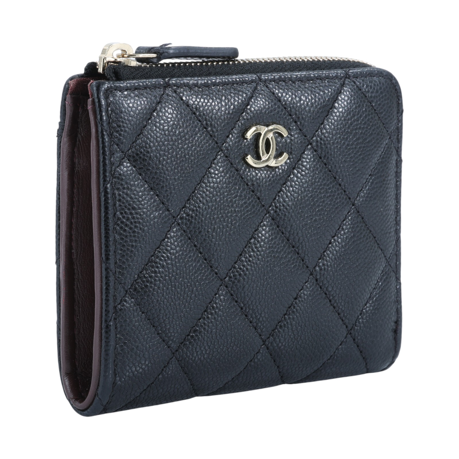 香奈兒 CHANEL CC LOGO 零錢包 卡片夾 AP3999 B10583 晶片款 L型黑淡金卡片零錢包 原廠盒子/防塵袋/購買證明影本