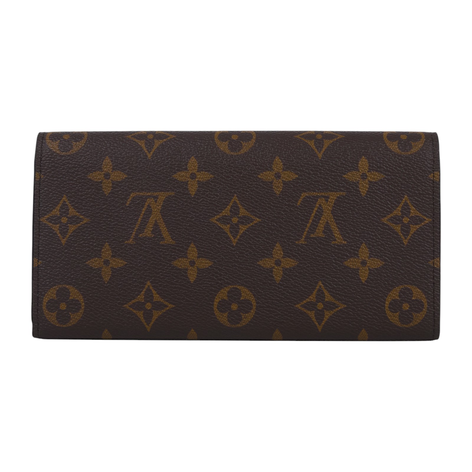 路易威登 LOUIS VUITTON Emilie 長夾 經典帆布 紫紅色 M60697 晶片款 原花紫紅EMILIE長夾 原廠盒子/防塵袋