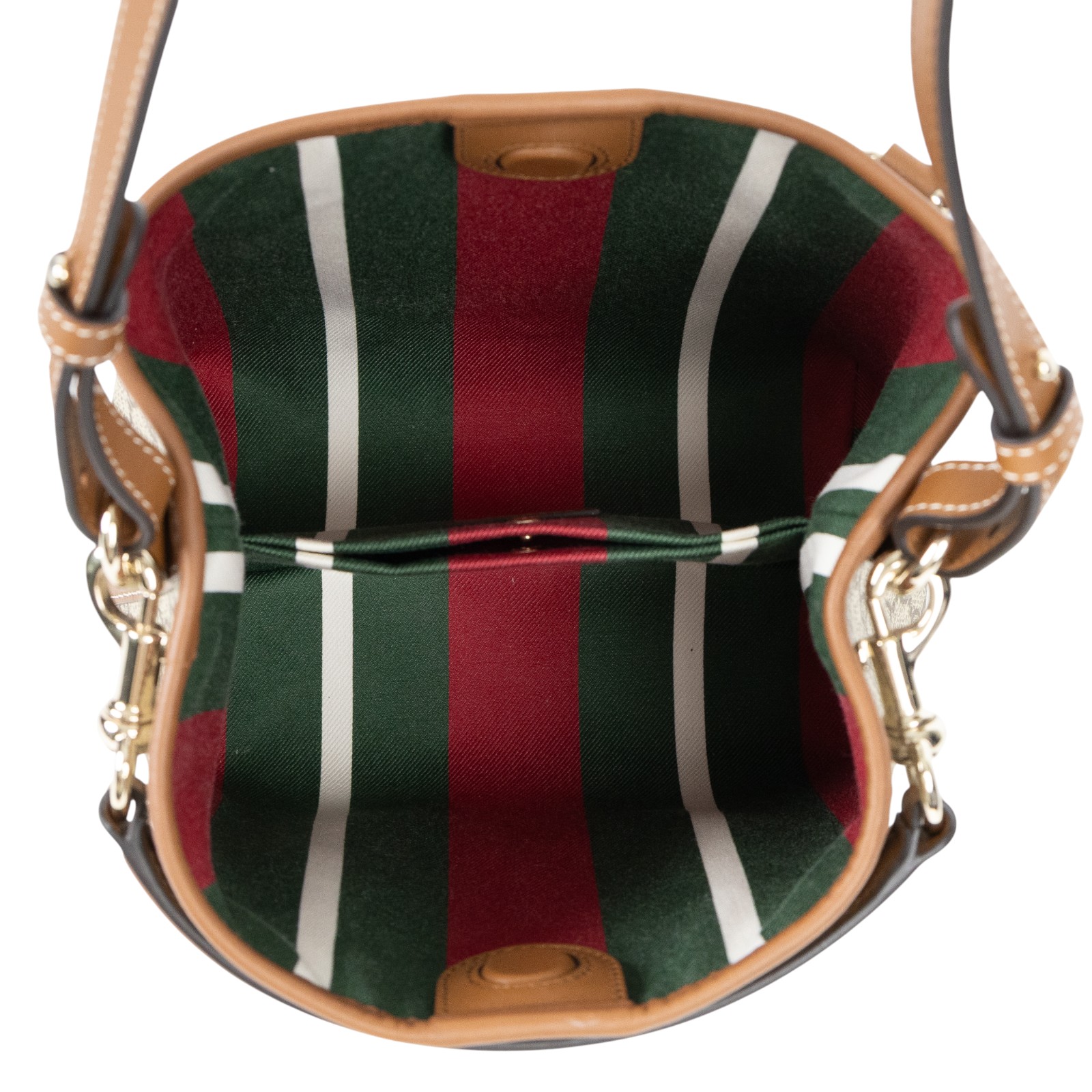 古馳 GUCCI GG Emblem 小型 手提 水桶包 815118 FAD6L 棕拚GG紋EMBLEM水桶包 小號 無附屬品