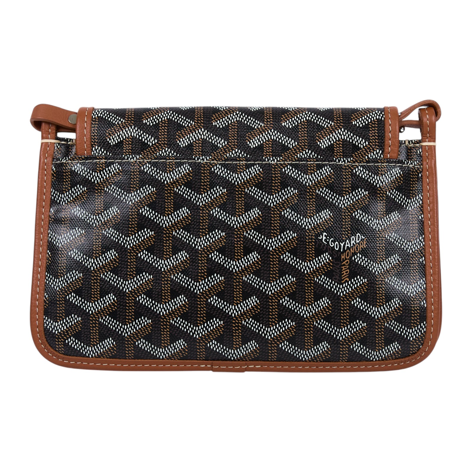高雅德 GOYARD Plumet Pocket Wallet 肩背 隨身錢包 PLUMETPMLTY 焦糖拚黑PLUMET 無附屬品