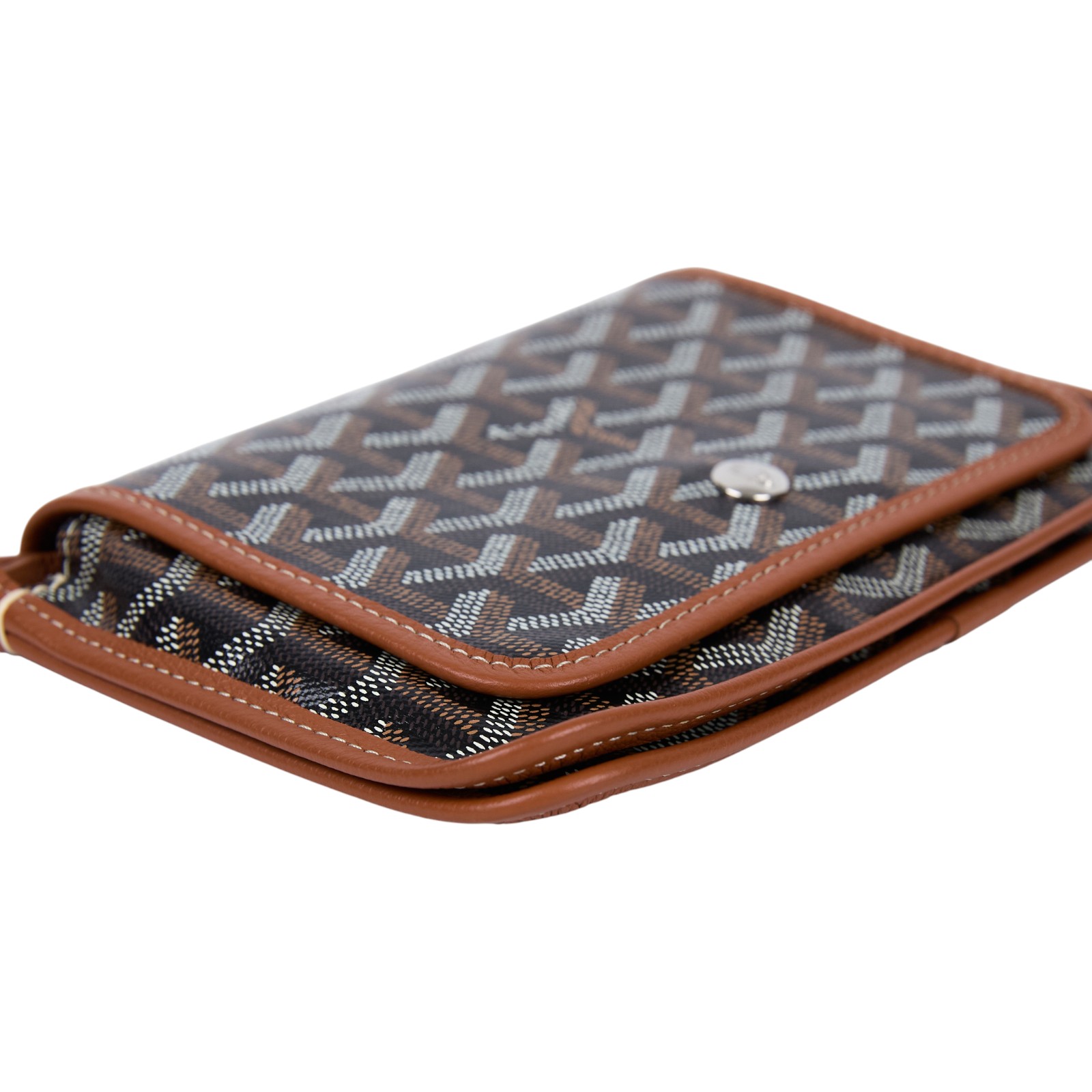 高雅德 GOYARD Plumet Pocket Wallet 肩背 隨身錢包 PLUMETPMLTY 焦糖拚黑PLUMET 無附屬品